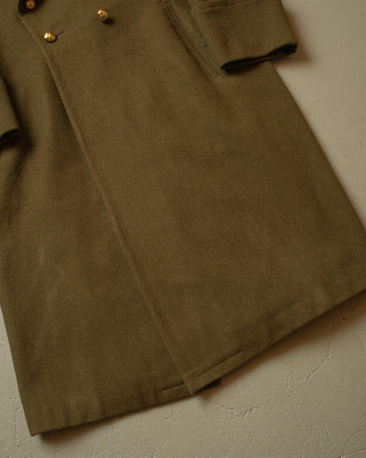 WW2 Belgian Army Officer Private Purchase Wool Coat khaki - M/L