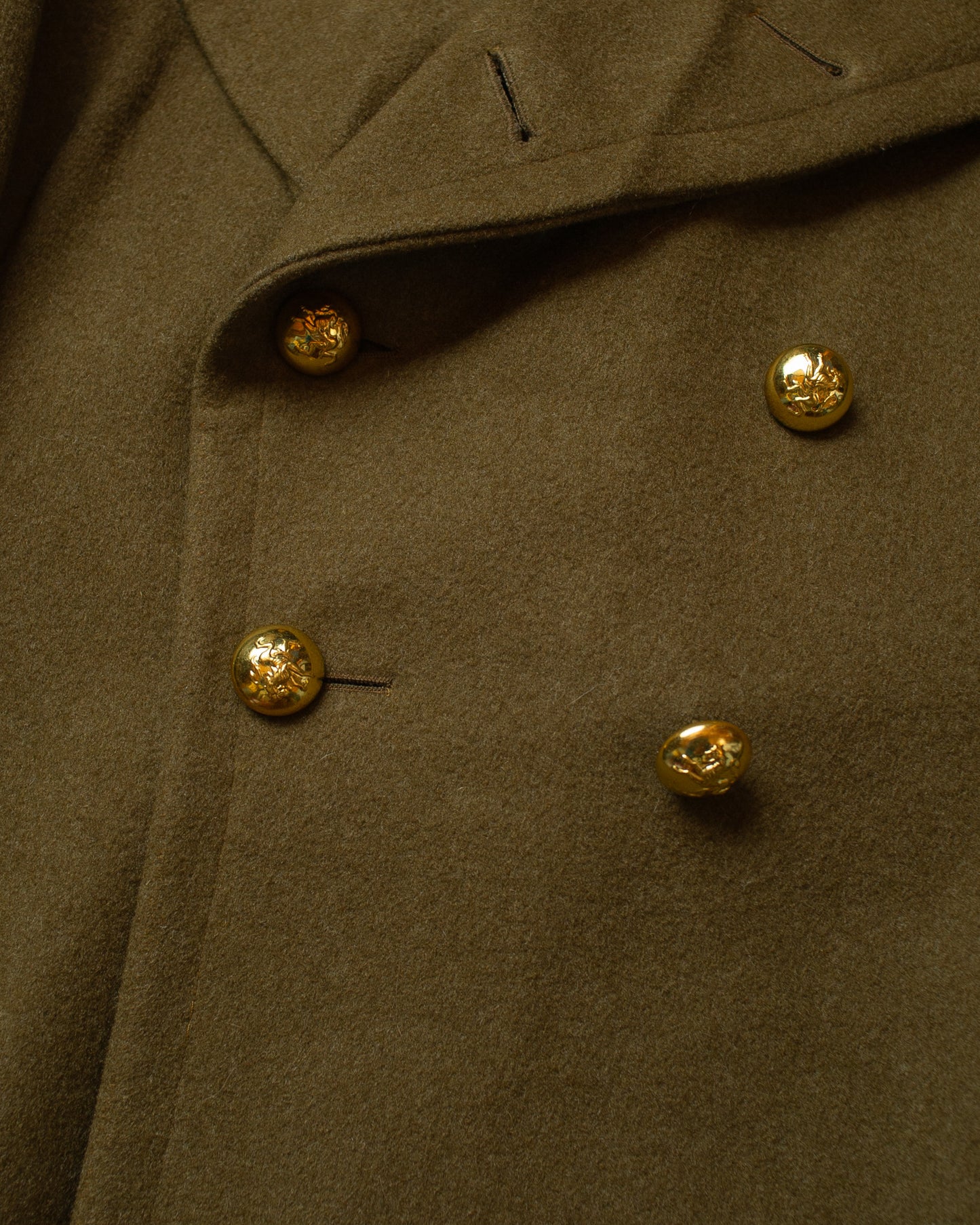 WW2 Belgian Army Officer Private Purchase Wool Coat khaki - M/L