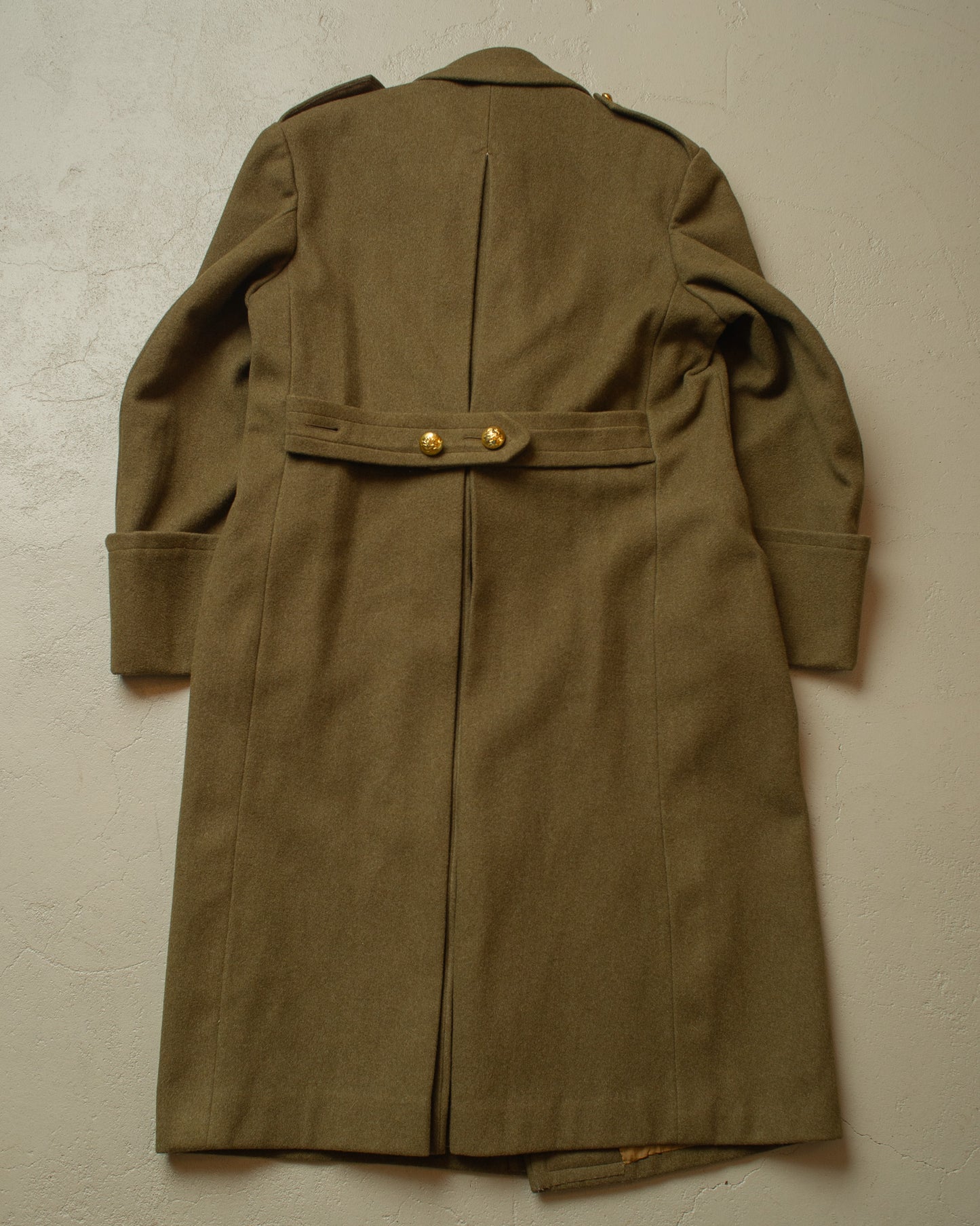 WW2 Belgian Army Officer Private Purchase Wool Coat khaki - M/L
