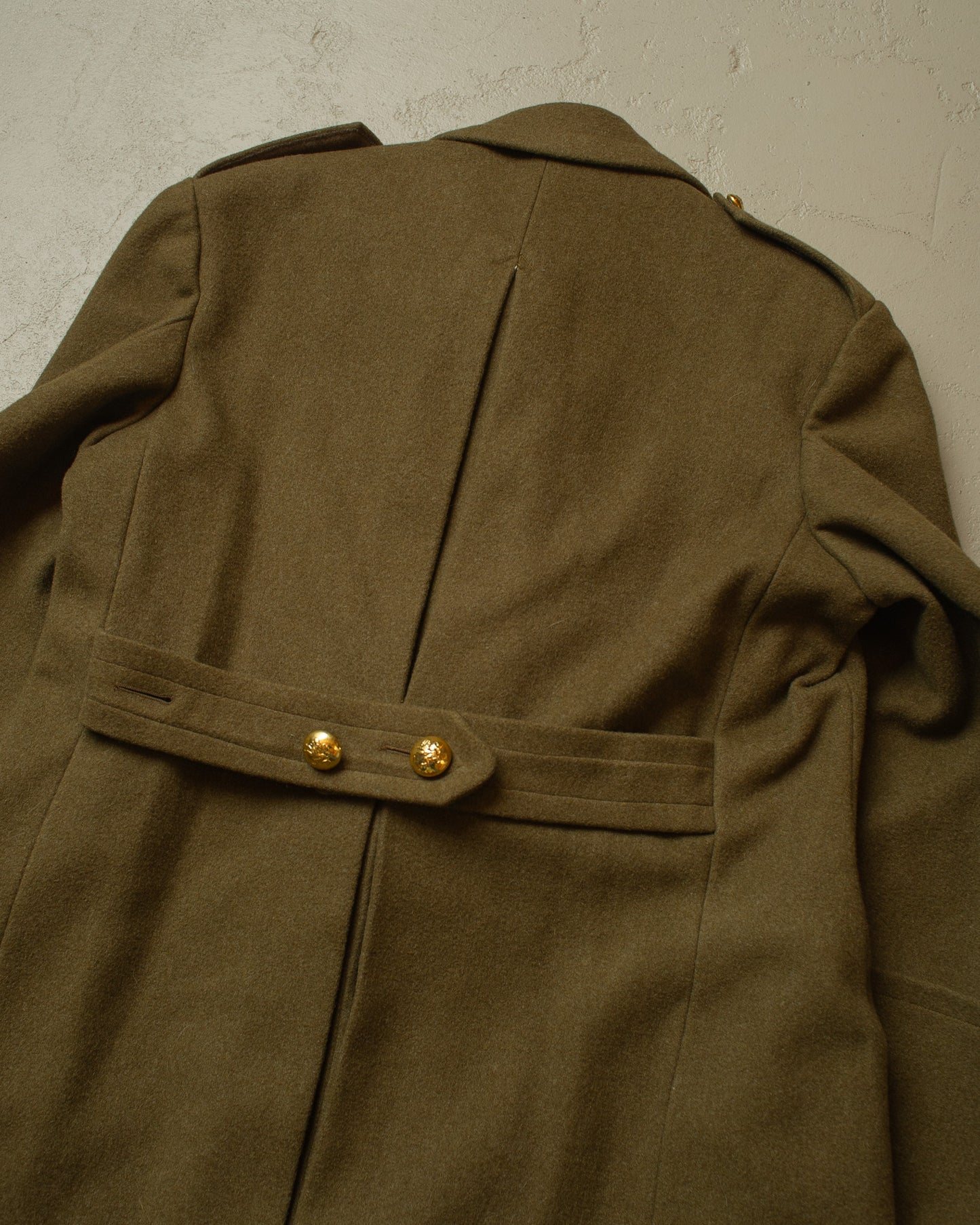 WW2 Belgian Army Officer Private Purchase Wool Coat khaki - M/L
