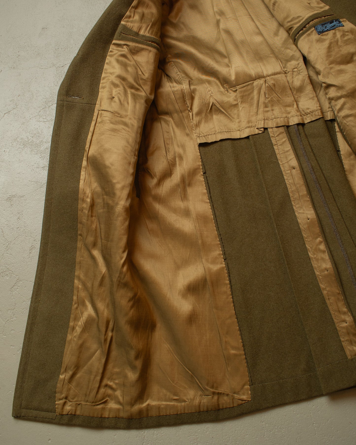 WW2 Belgian Army Officer Private Purchase Wool Coat khaki - M/L