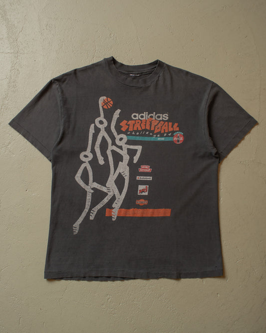 1994 distressed Adidas Streetball T-shirt black - M/L