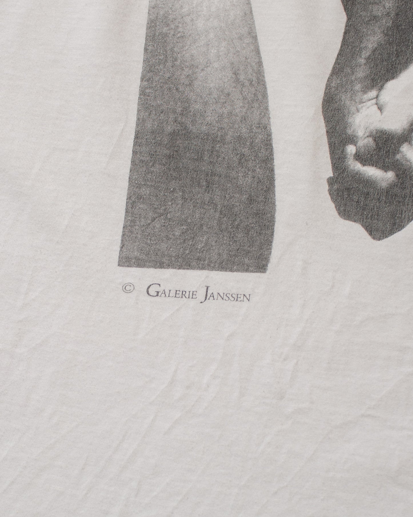 1980s/90s Galerie Janssen ‚Holding Hands‘ T-shirt white - L/XL