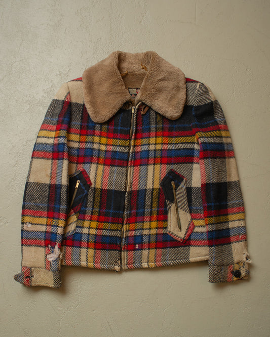 1960s thrashed Silverstone Sherpa Lined Jacket multi - M