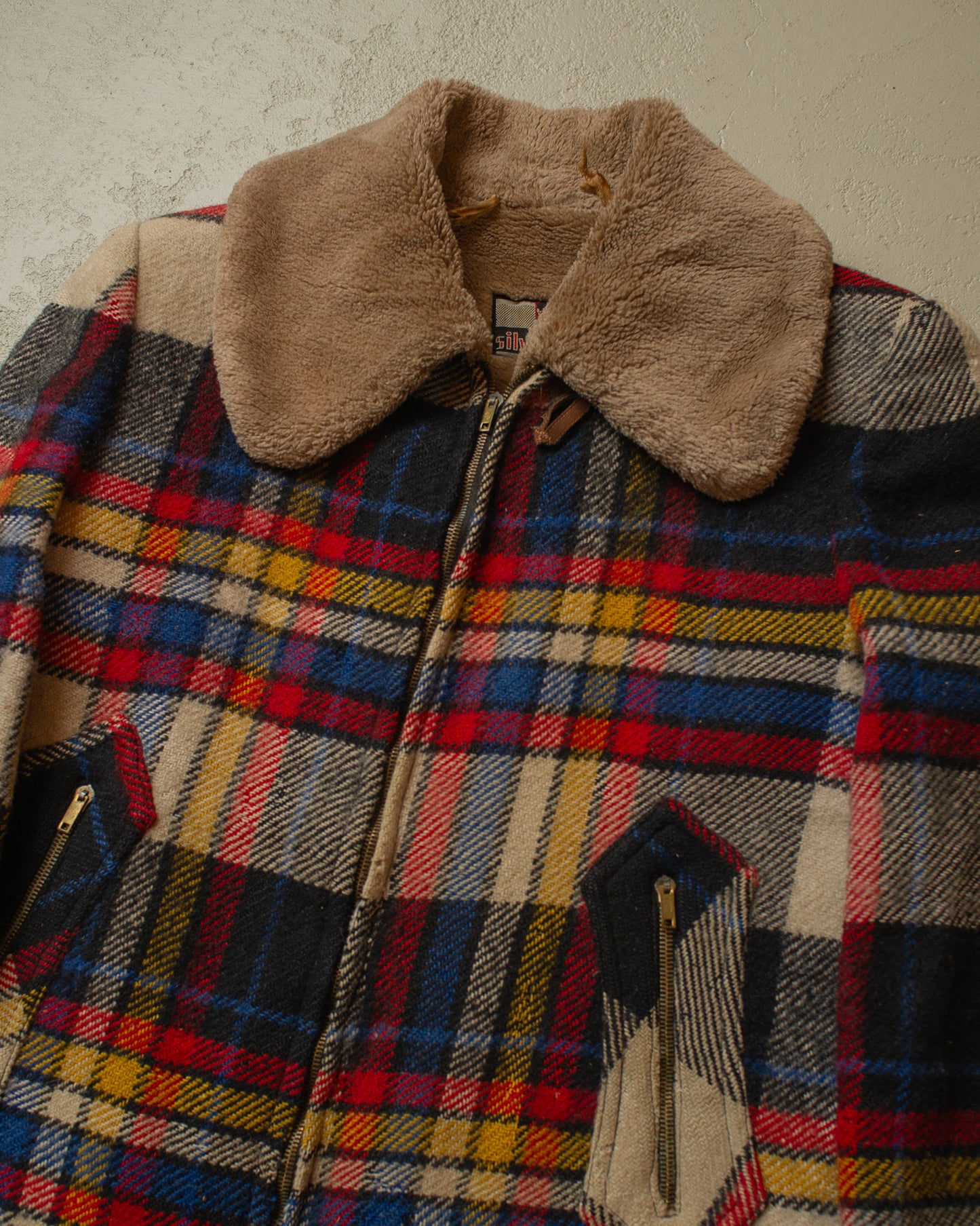 1960s thrashed Silverstone Sherpa Lined Jacket multi - M