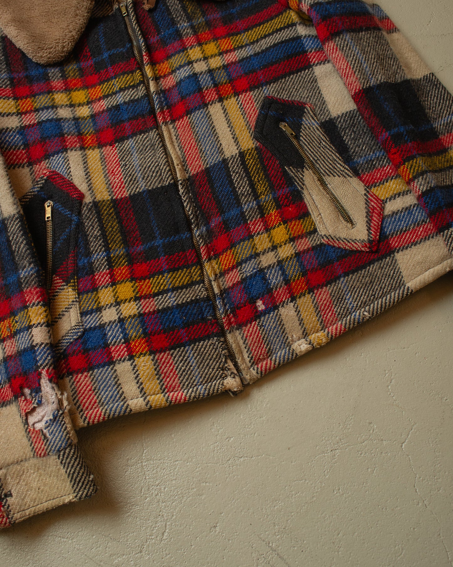 1960s thrashed Silverstone Sherpa Lined Jacket multi - M