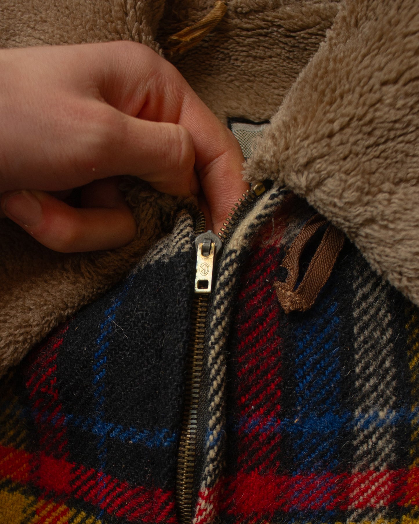 1960s thrashed Silverstone Sherpa Lined Jacket multi - M