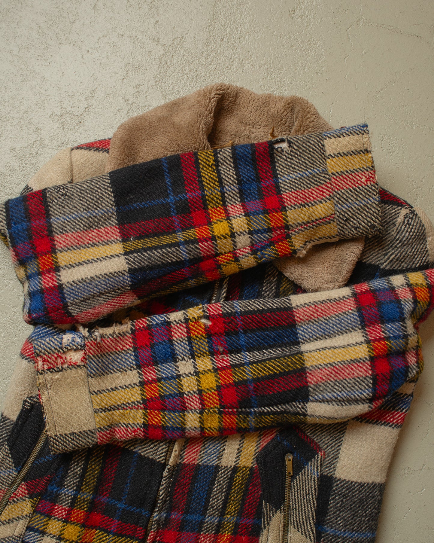 1960s thrashed Silverstone Sherpa Lined Jacket multi - M