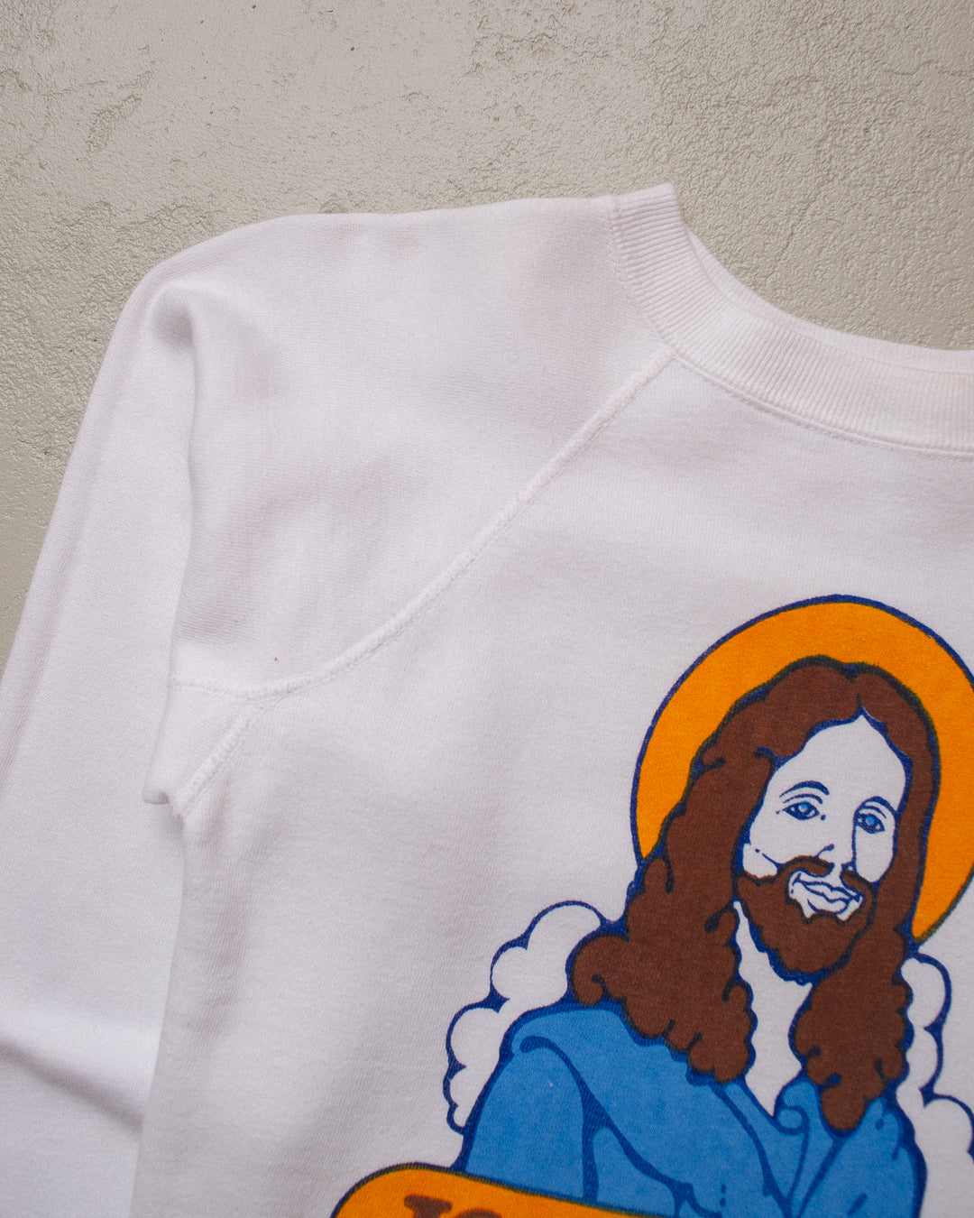 70s Champion Jesus Sweatshirt white - XS/S