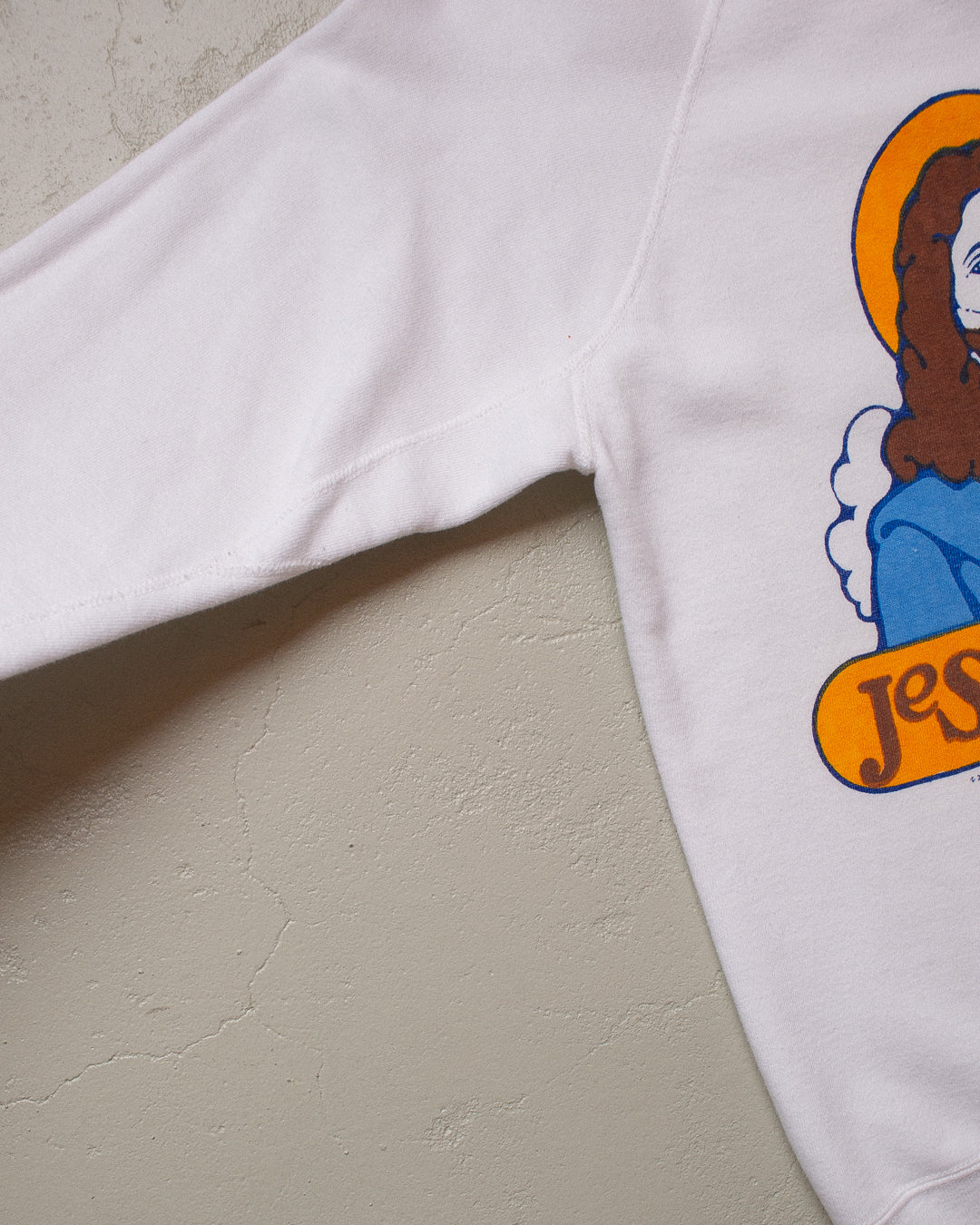 70s Champion Jesus Sweatshirt white - XS/S