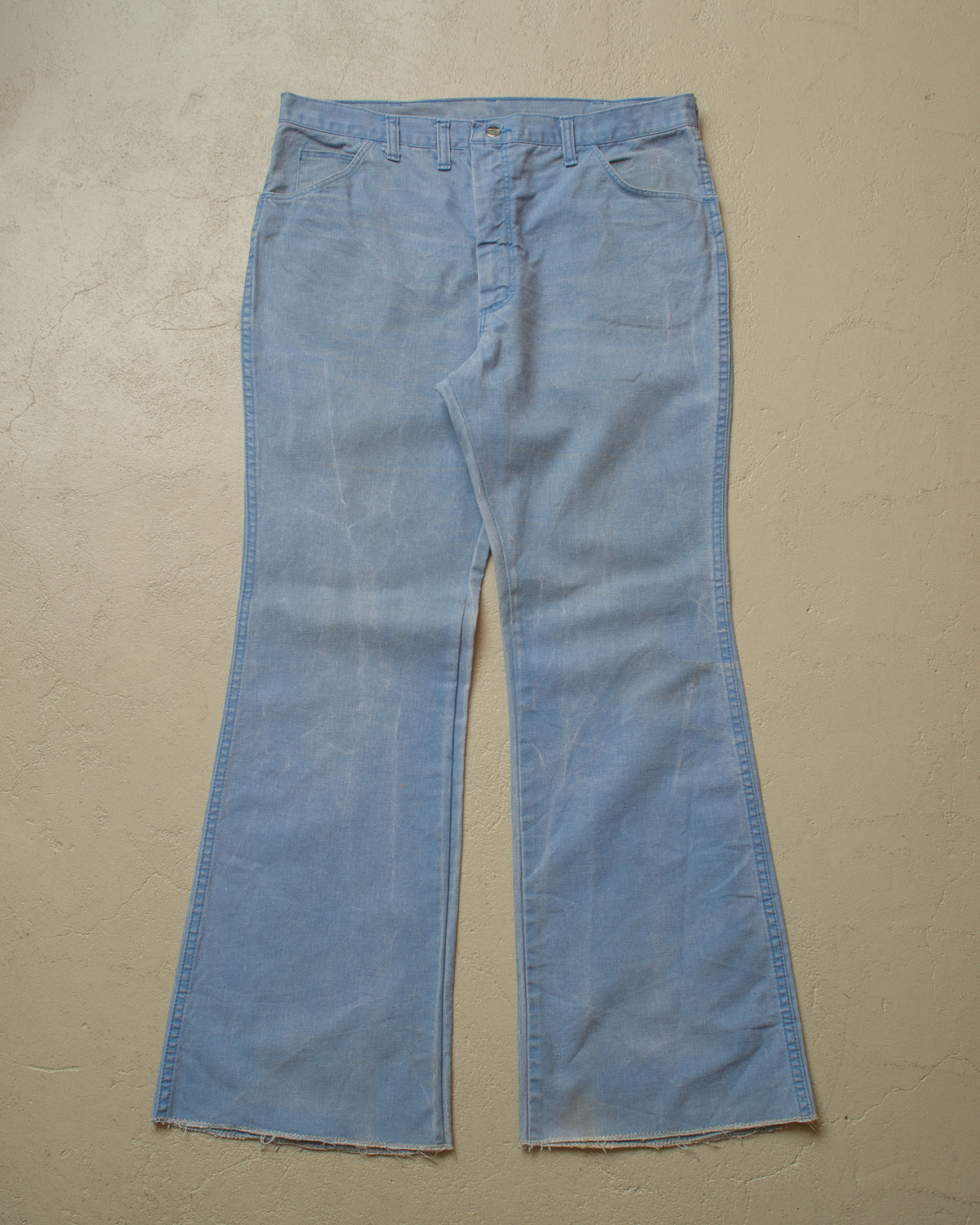 1970s/80s Blue Bell Wrangler Flared Jeans blue - W36 L31,5
