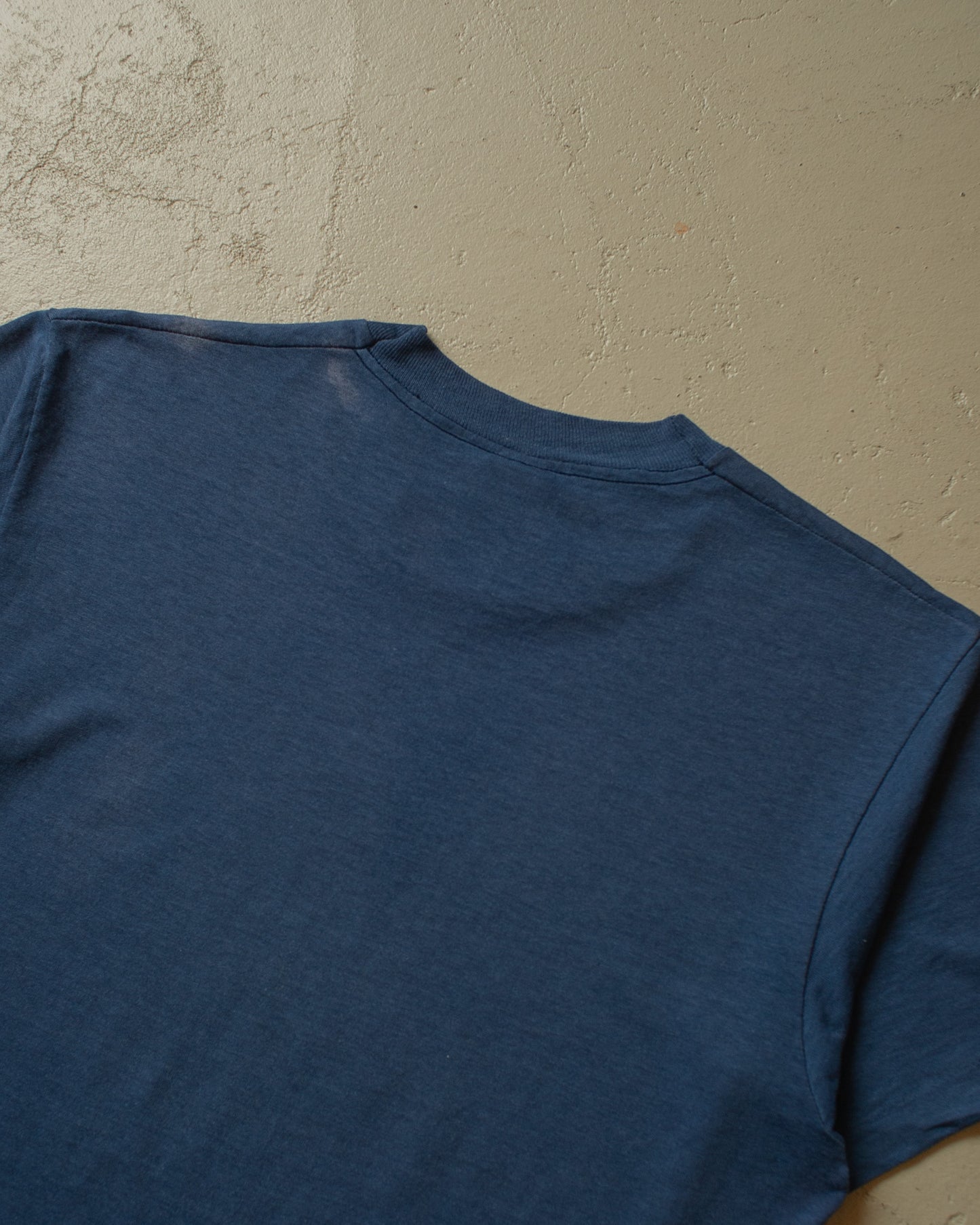 1990s stained FDNY Fireboat T-shirt blue - M