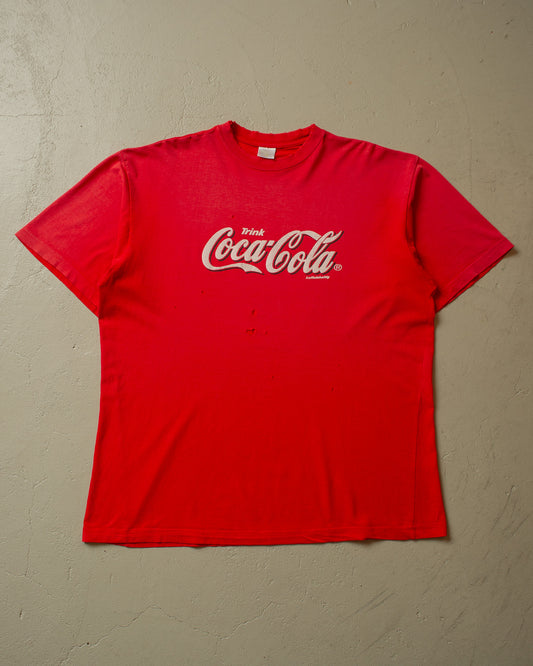 1990s distressed Coca Cola T-shirt red - XL/XXL