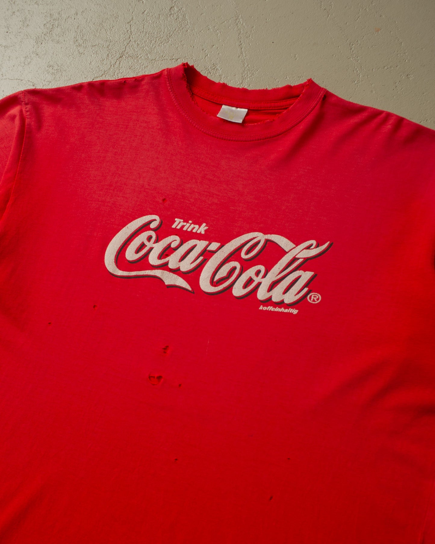 1990s distressed Coca Cola T-shirt red - XL/XXL