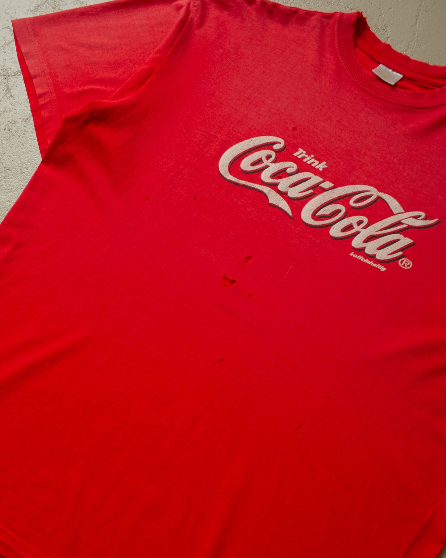 1990s distressed Coca Cola T-shirt red - XL/XXL