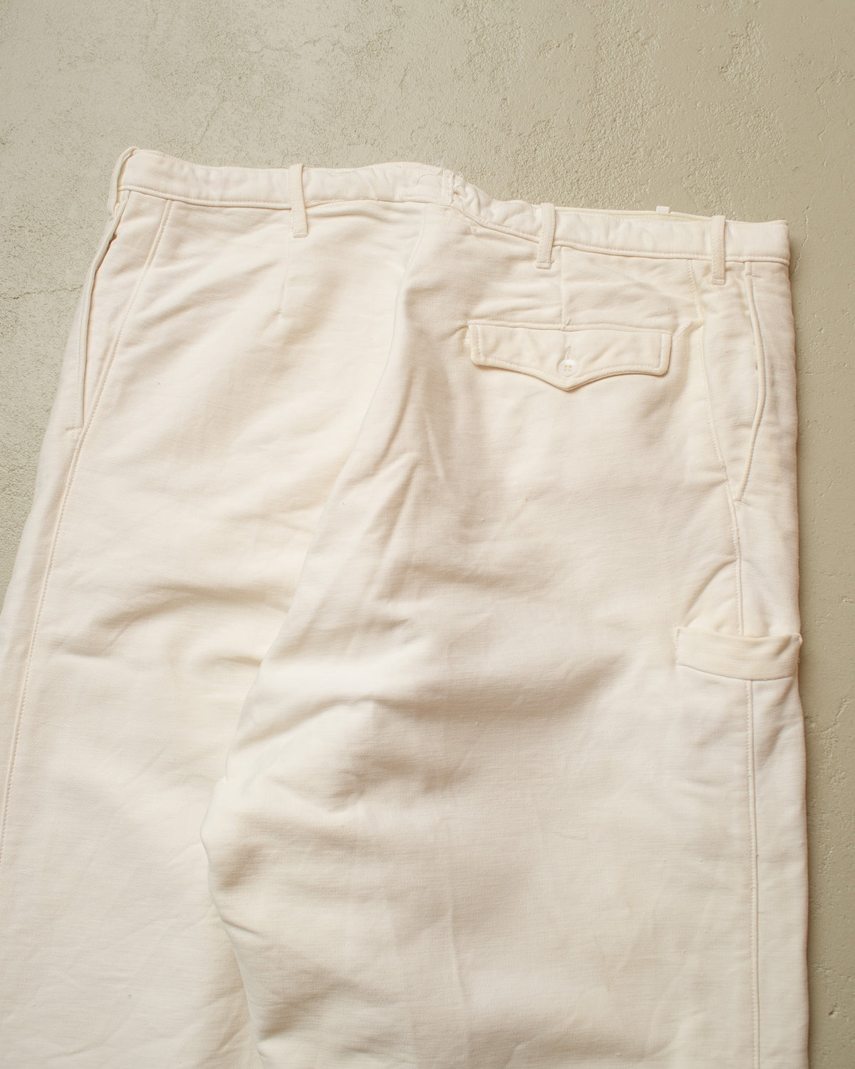 1940s/50s German Moleskin Overpants white - W41 L30