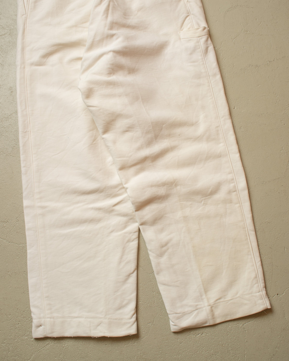 1940s/50s German Moleskin Overpants white - W41 L30