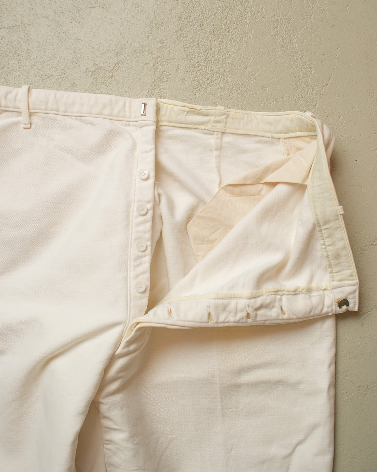 1940s/50s German Moleskin Overpants white - W41 L30