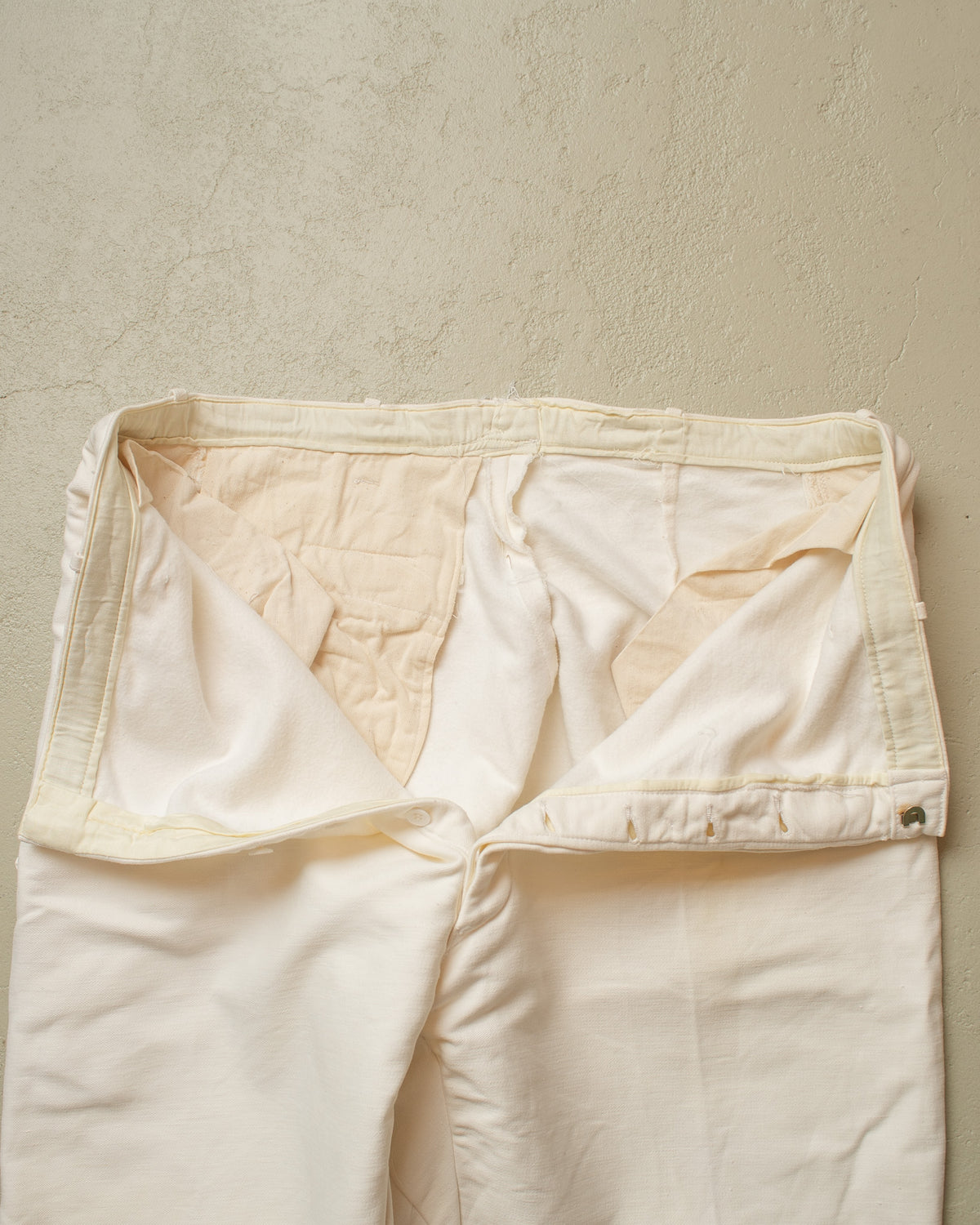 1940s/50s German Moleskin Overpants white - W41 L30
