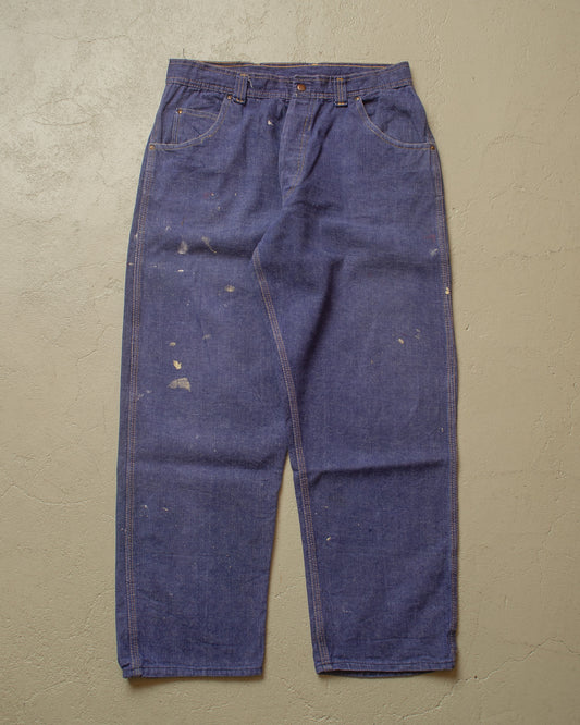 1940s/50s German Denim Work Pants blue - W29,5 L27