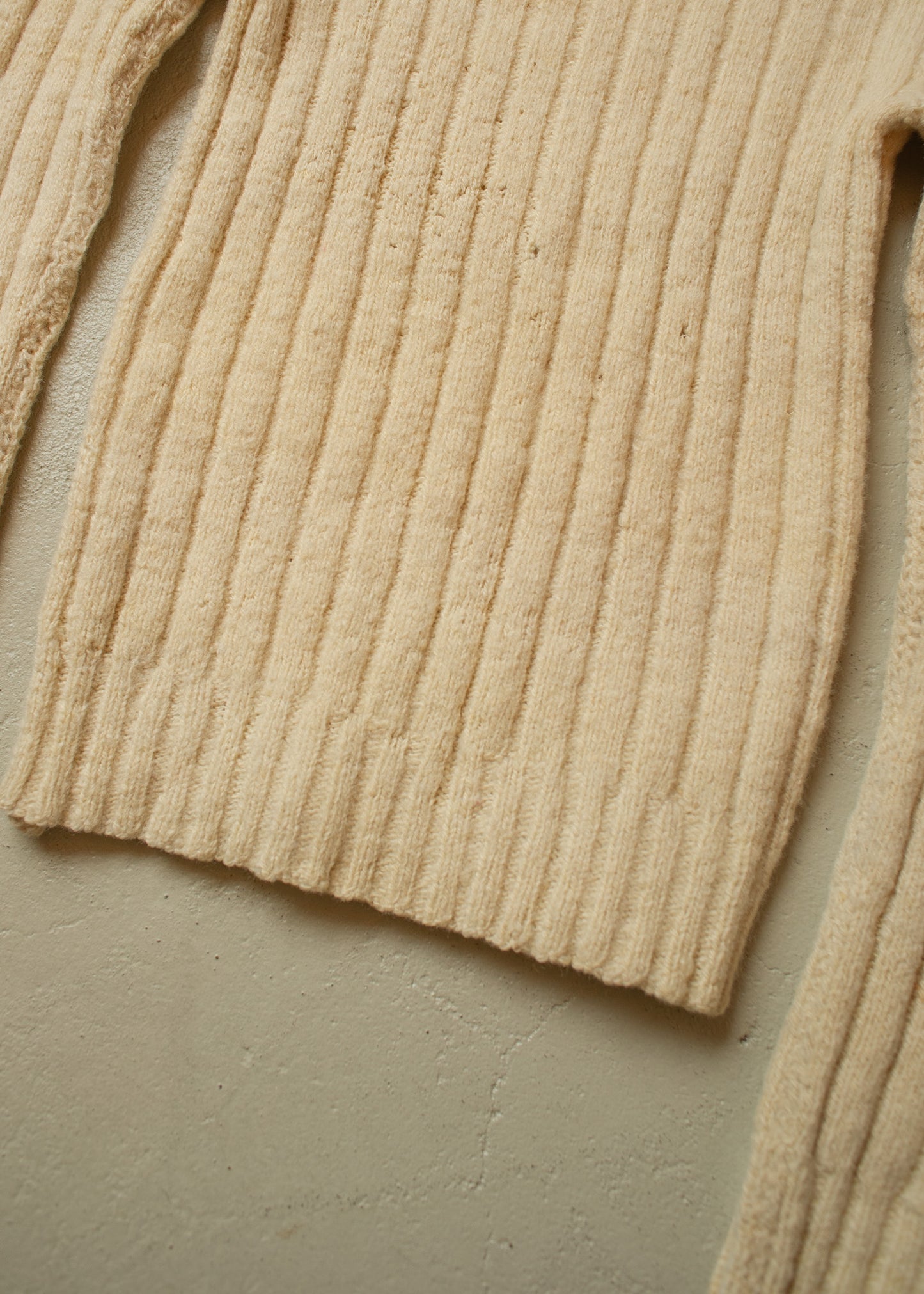 1940s/50s Womens BDM Turtleneck Knit beige - XS