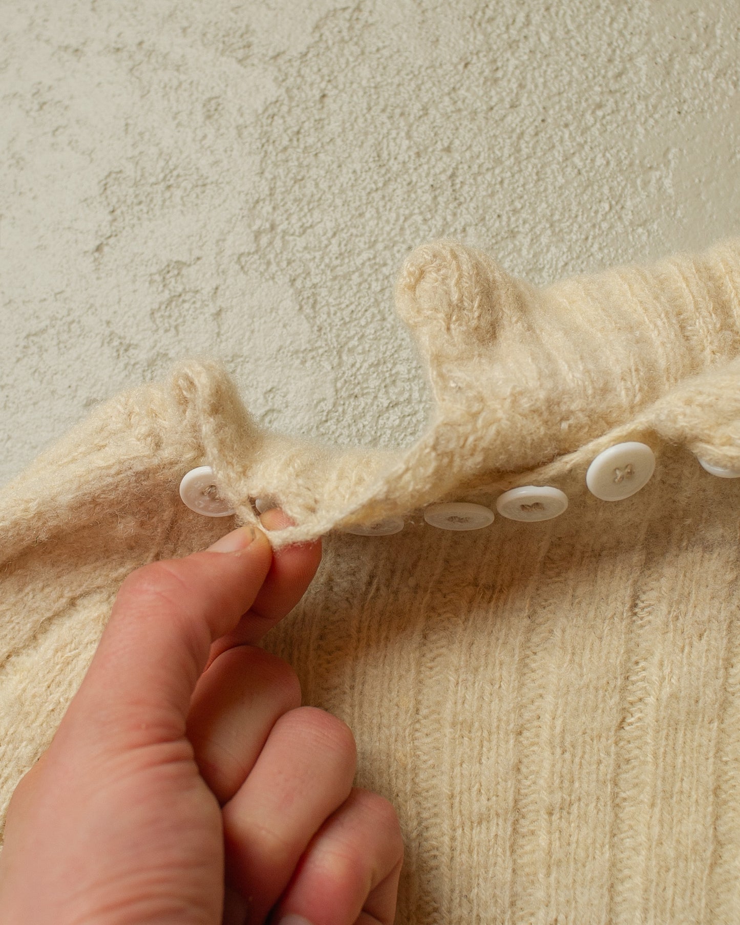 1940s/50s Womens BDM Turtleneck Knit beige - XS