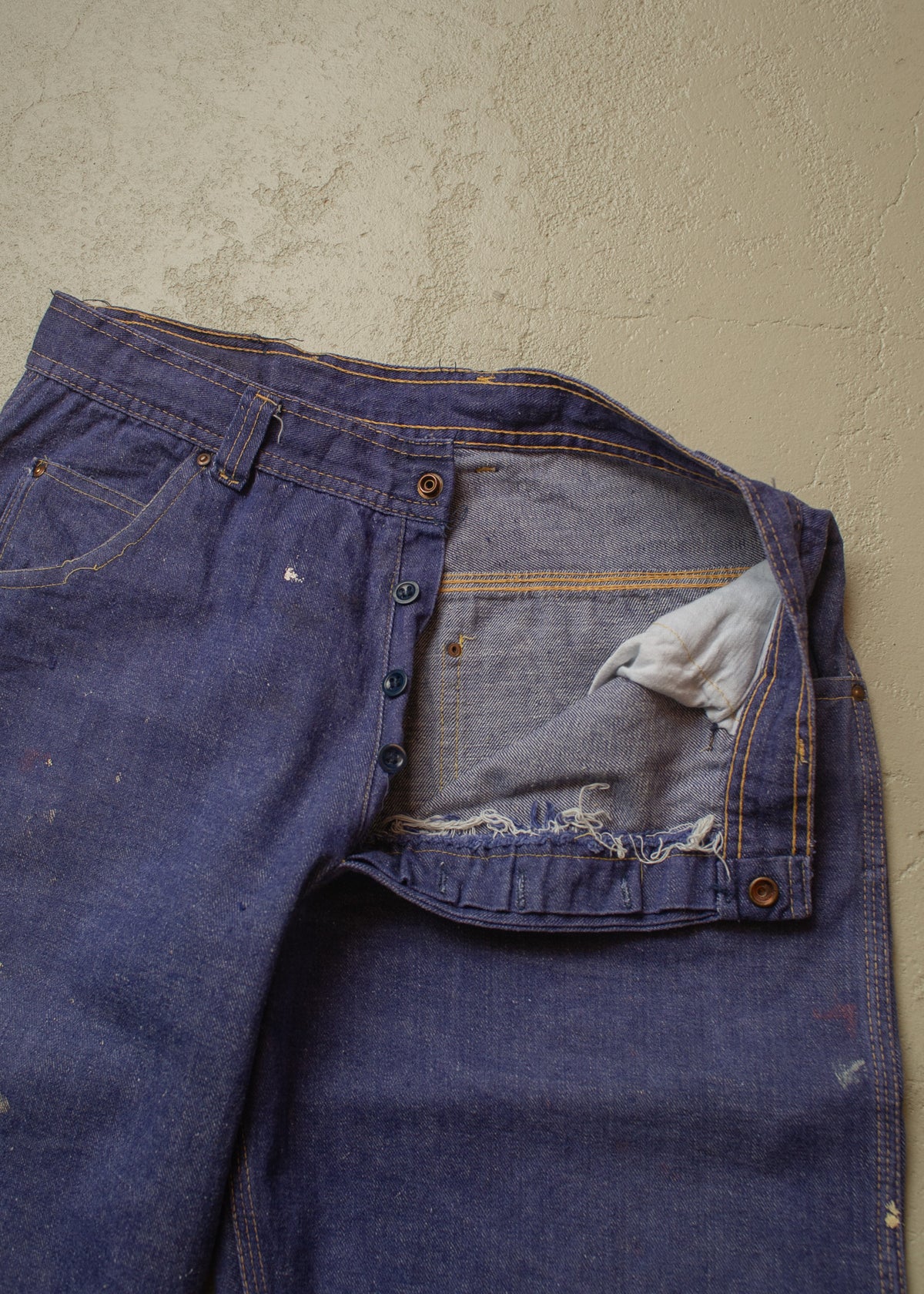 1940s/50s German Denim Work Pants blue - W29,5 L27