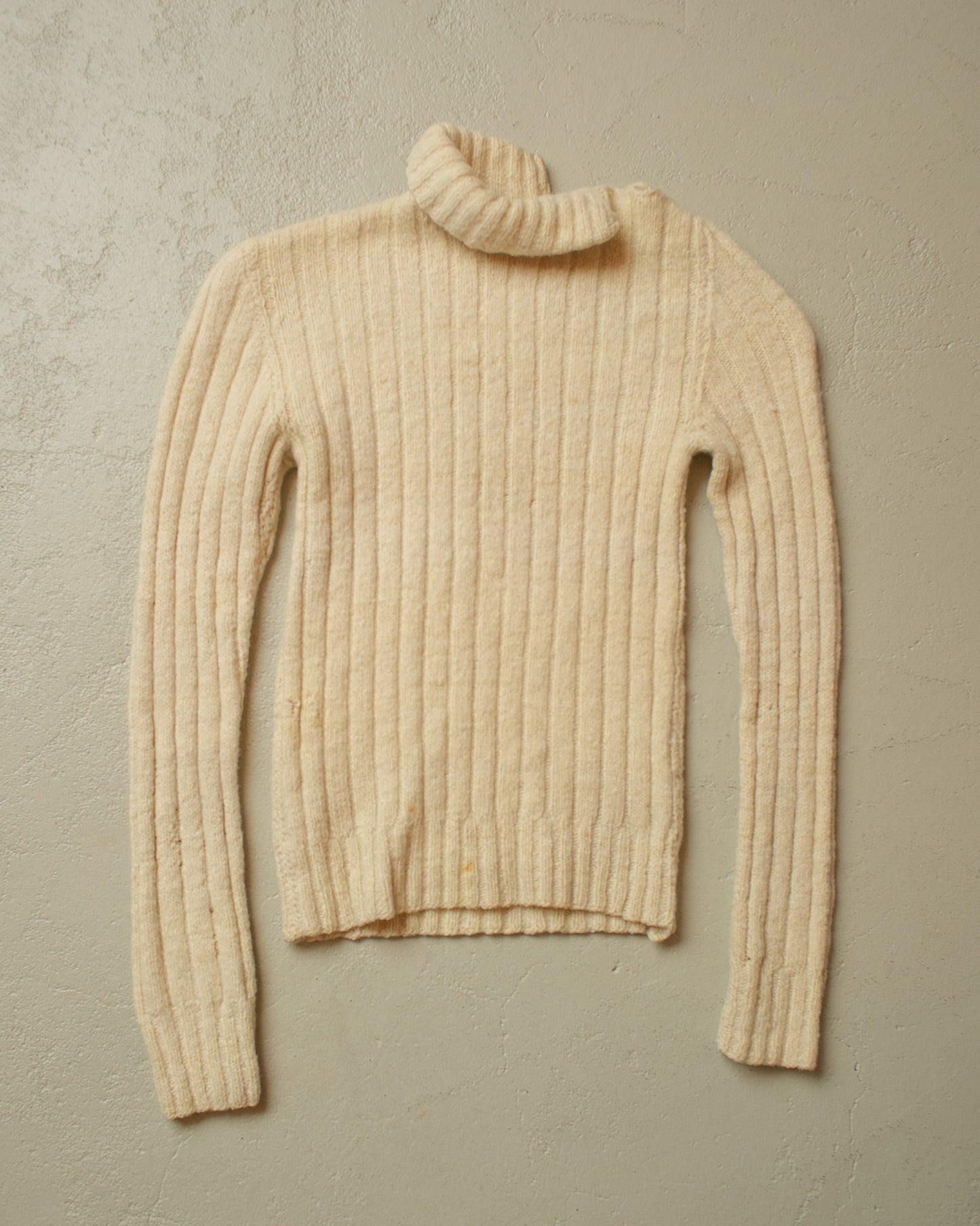 1940s/50s Womens BDM Turtleneck Knit beige - XS
