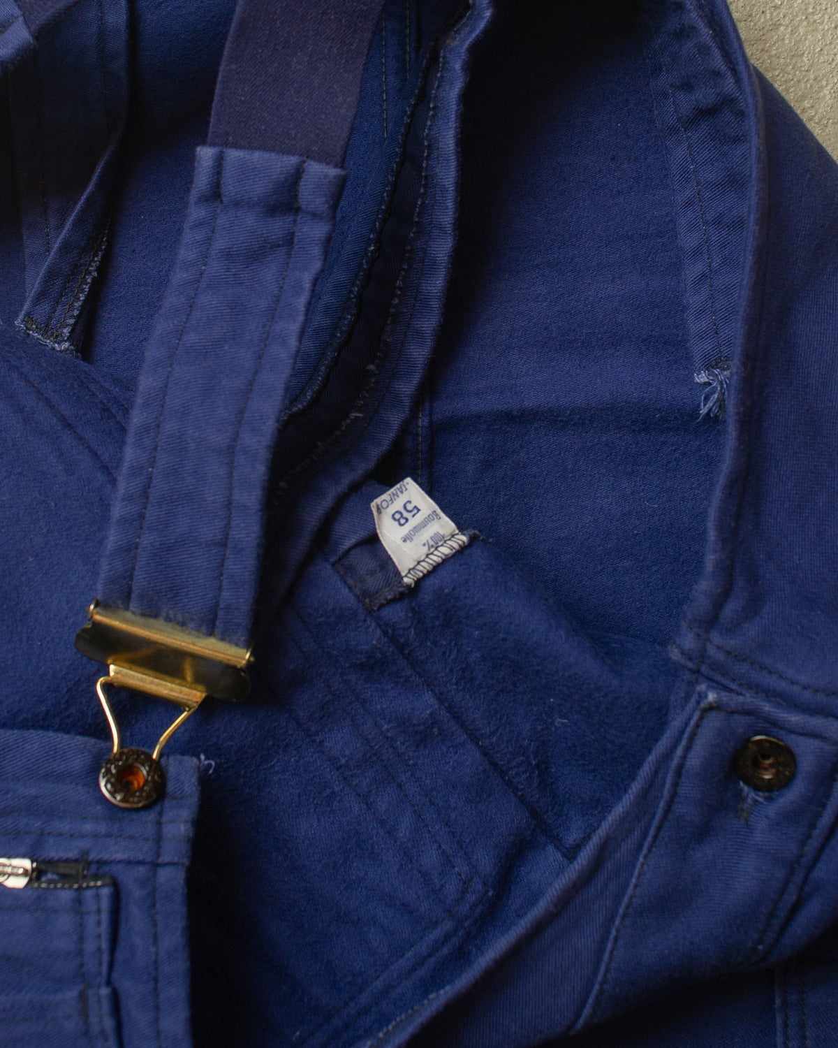 1940s/50s German Moleskin Work Overall blue - W43,5 L32