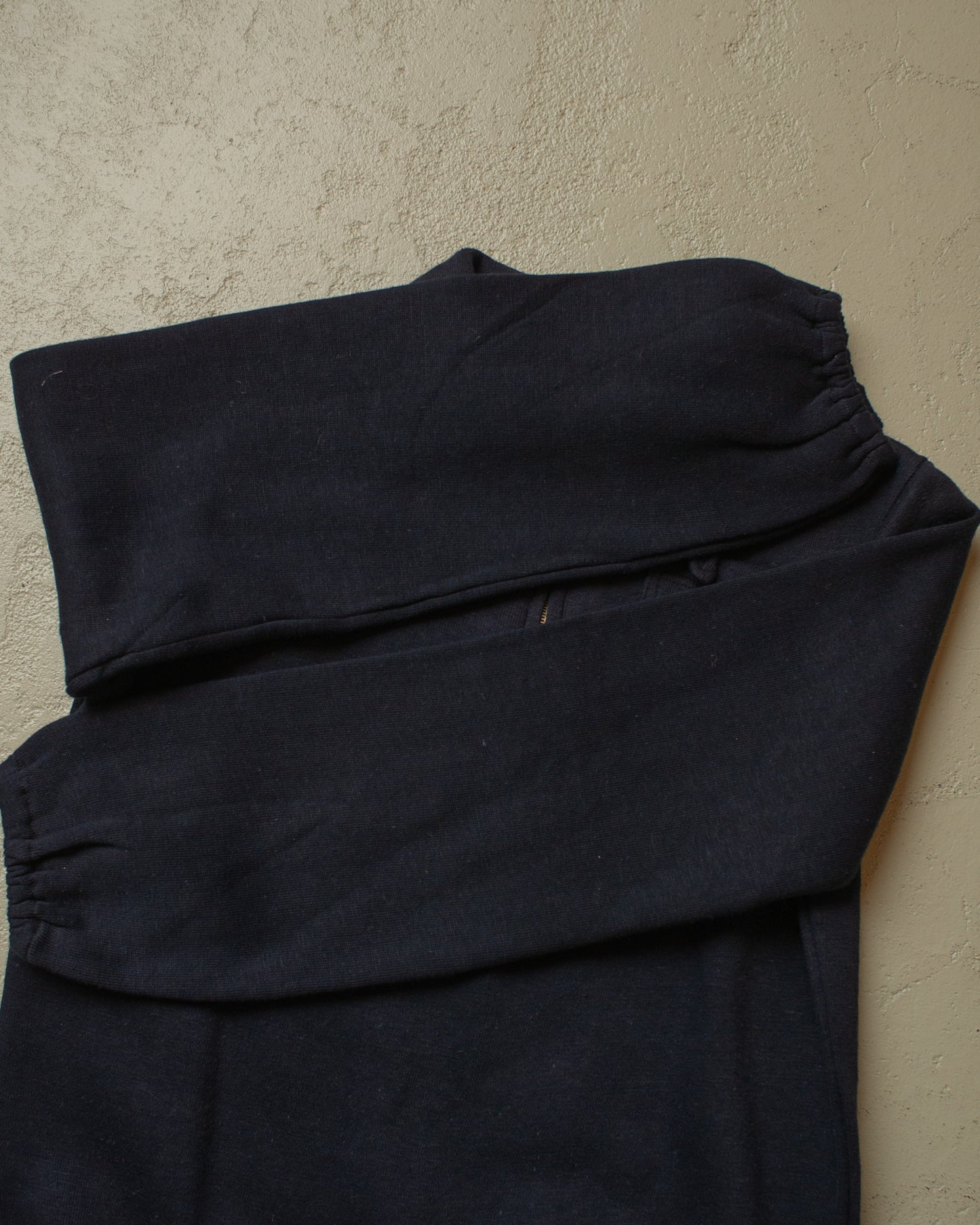 1950s unworn German Youth Quarter Zip Sweatshirt navyblue - S