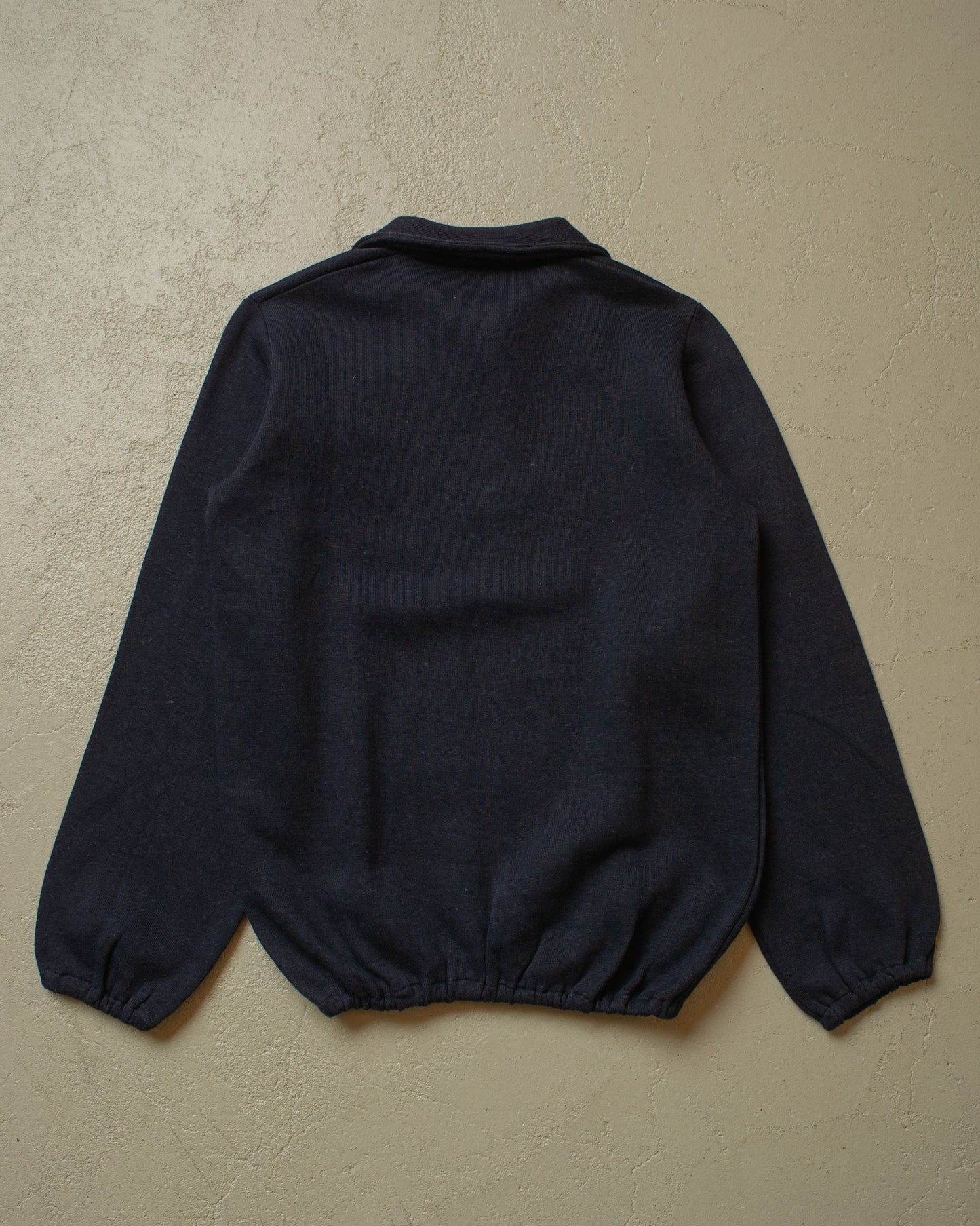 1950s unworn German Youth Quarter Zip Sweatshirt navyblue - S