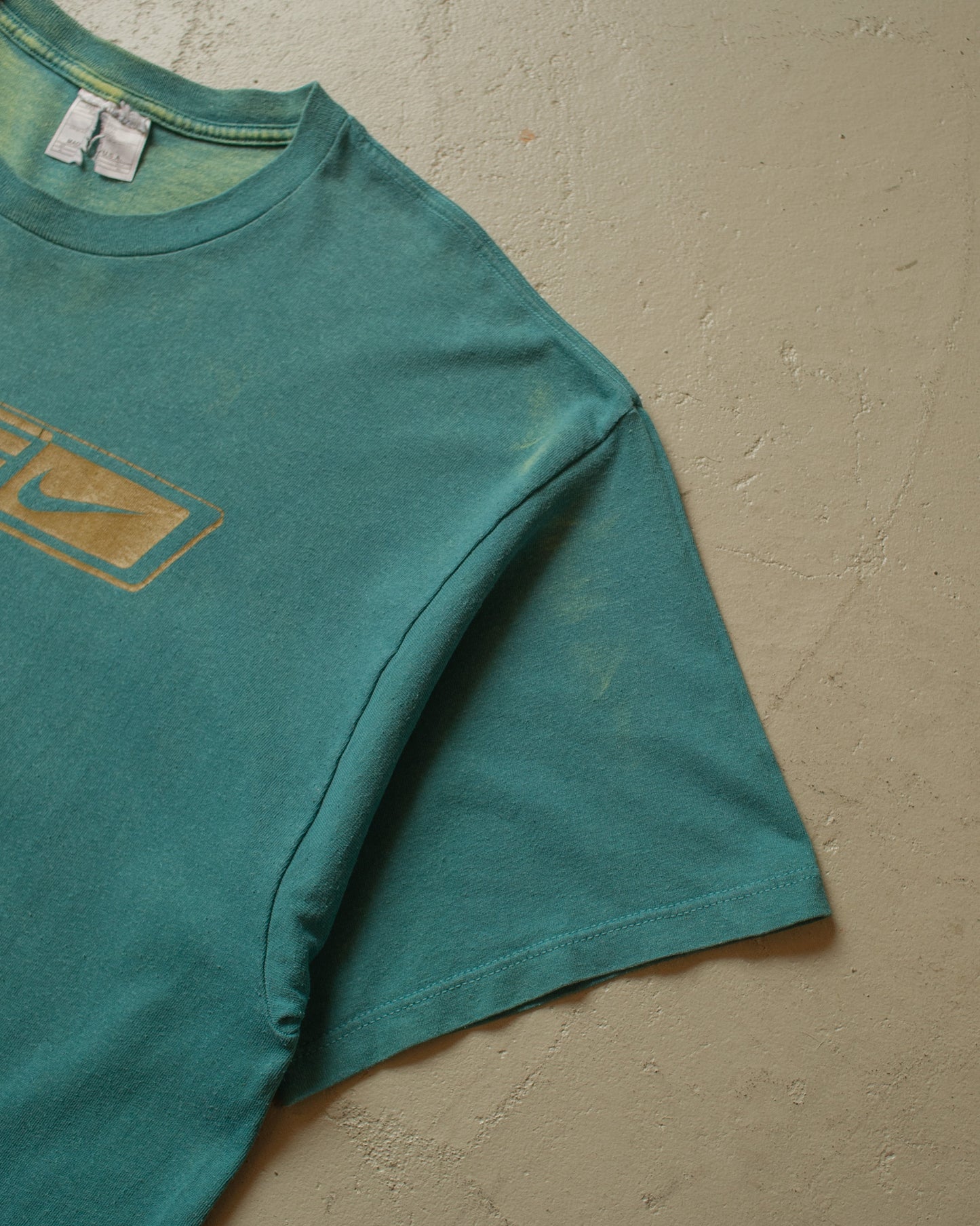 1990s distressed Nike Spellout T-shirt green - XL/XXL