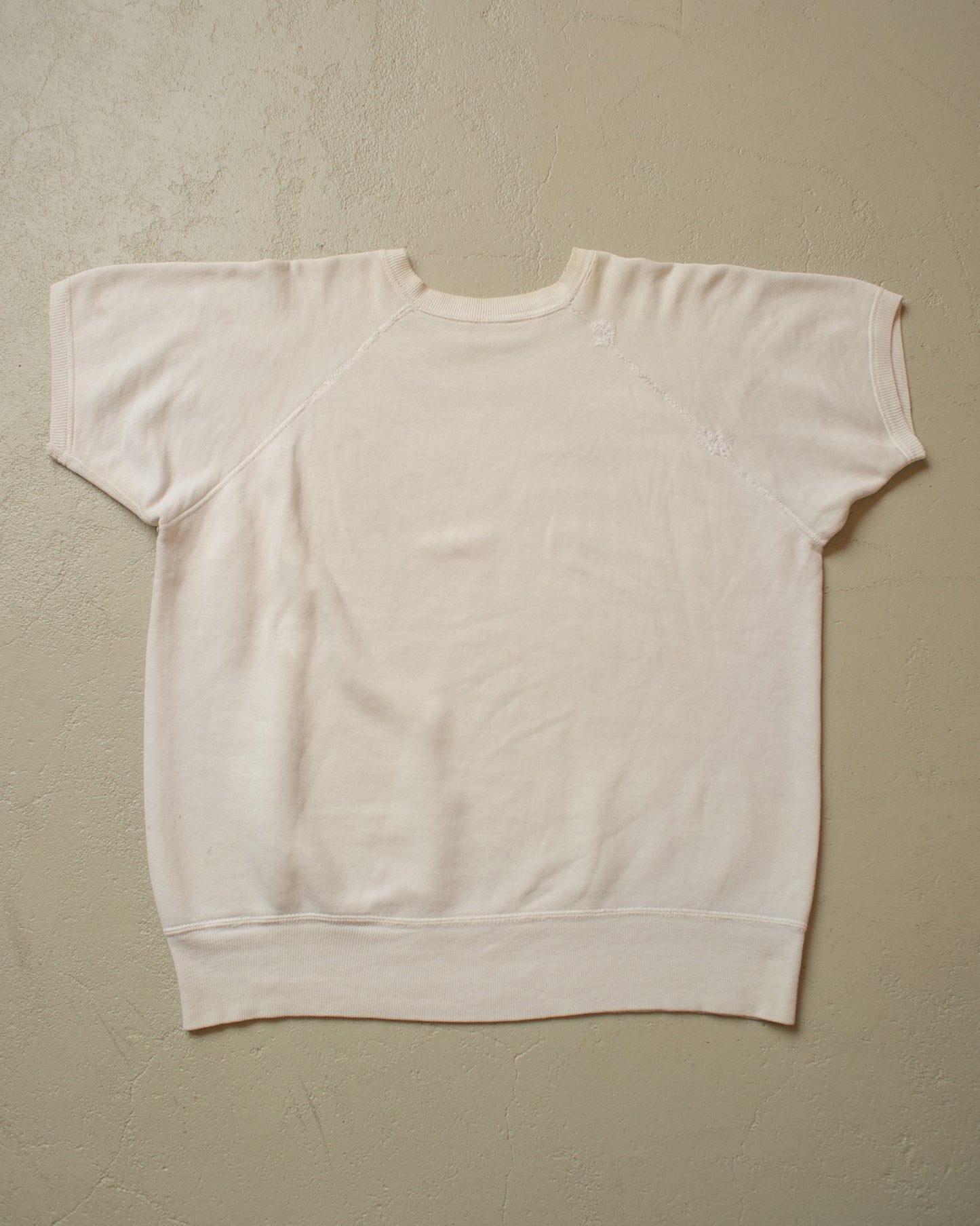 1960s John Brown University Short Sleeve Sweatshirt white - XL