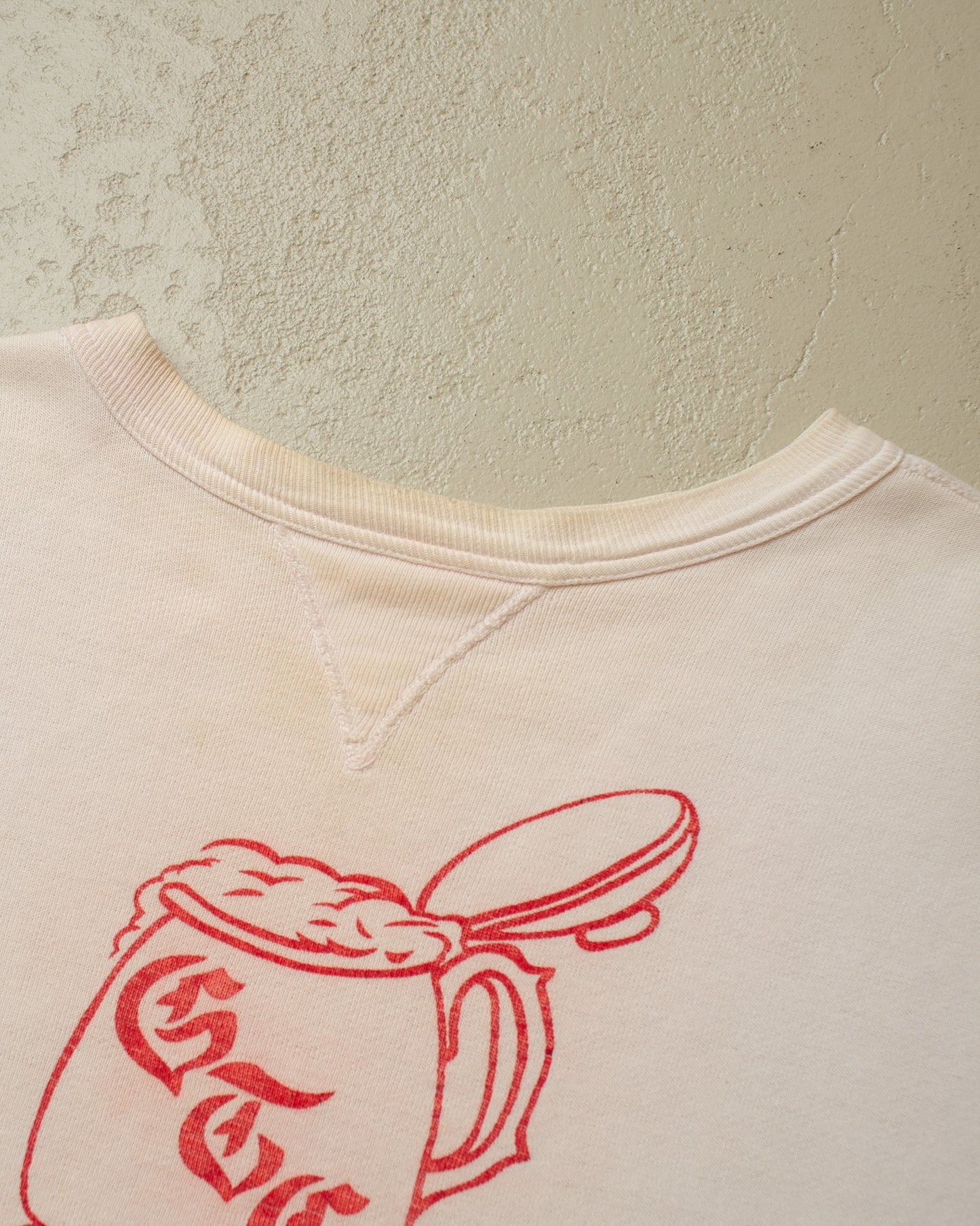 1930s/40s Single V Social Club Sweatshirt white - L/XL