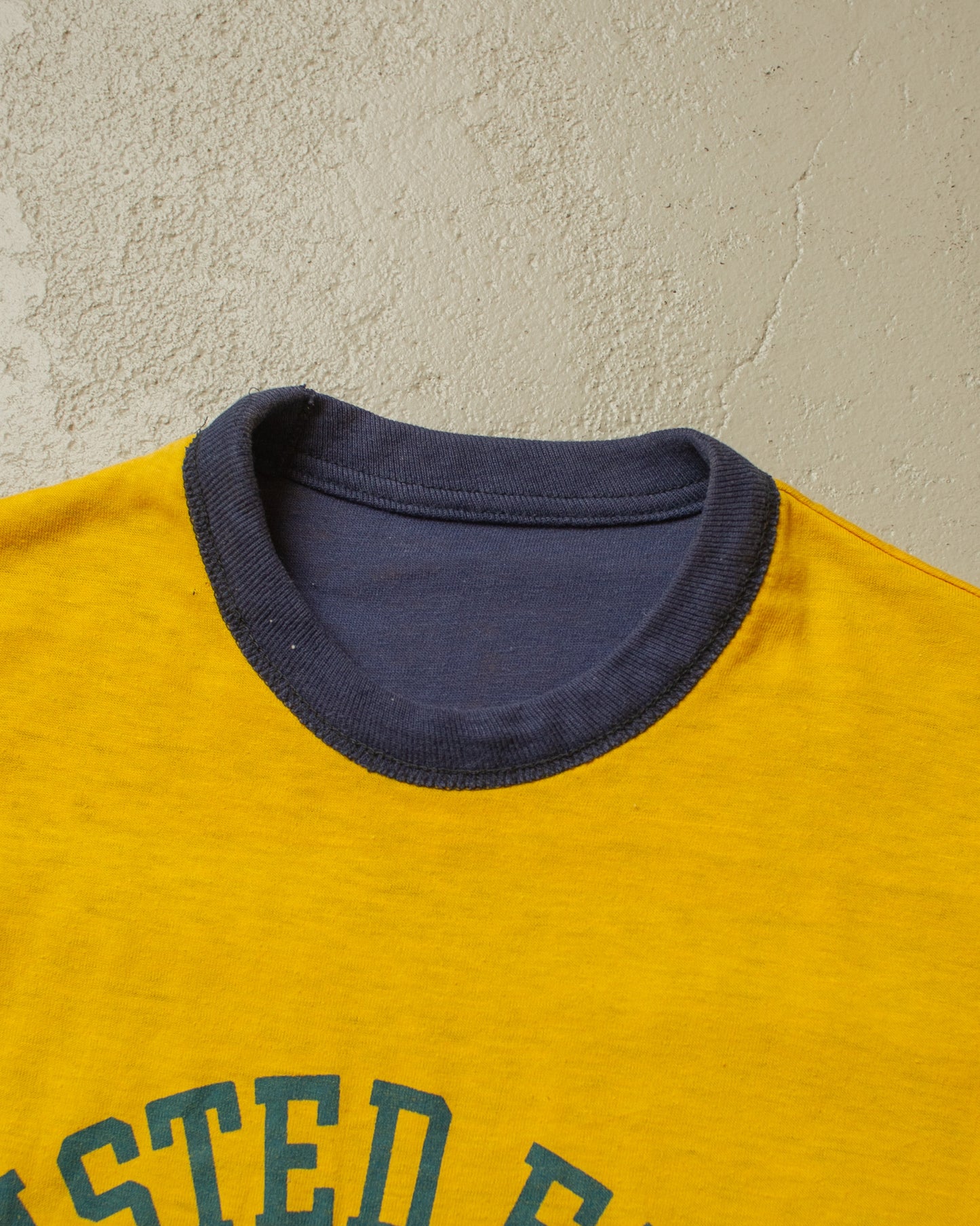 1970s/80s Olmsted Falls Reversible T-shirt yellow/blue - S/M