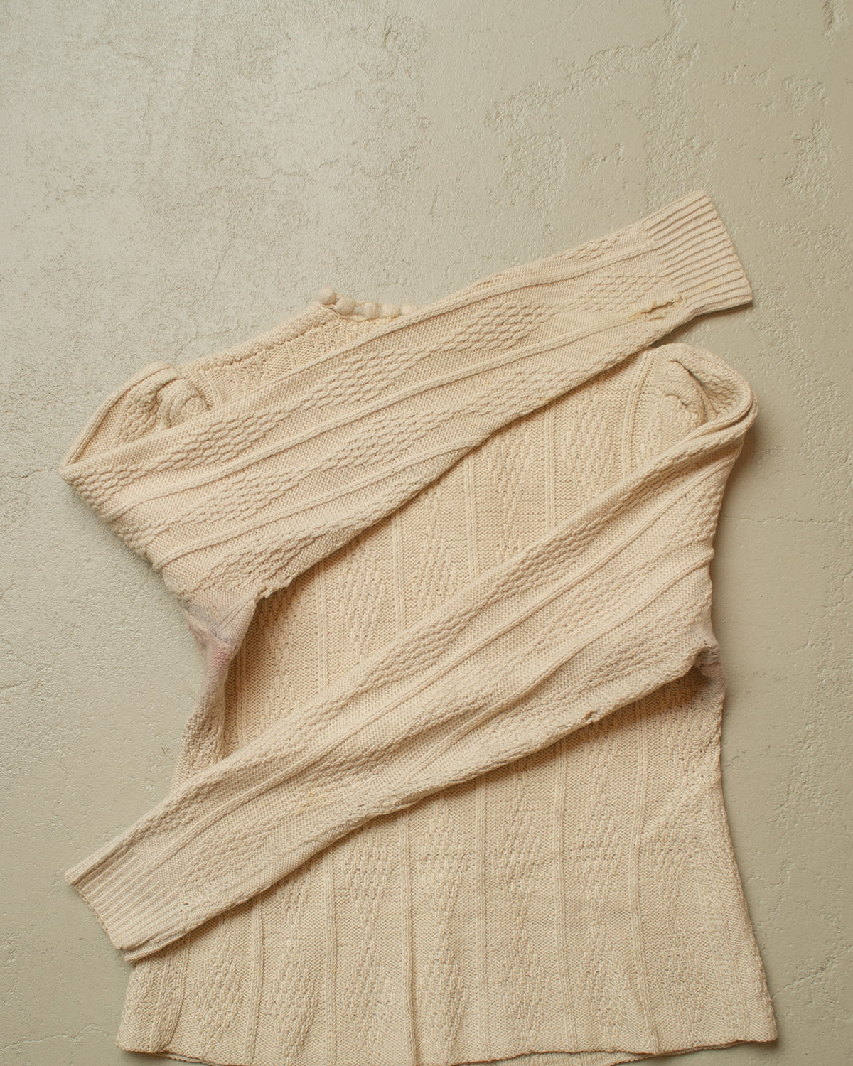 1940s German Womens Wool Knit Jacket creme - S