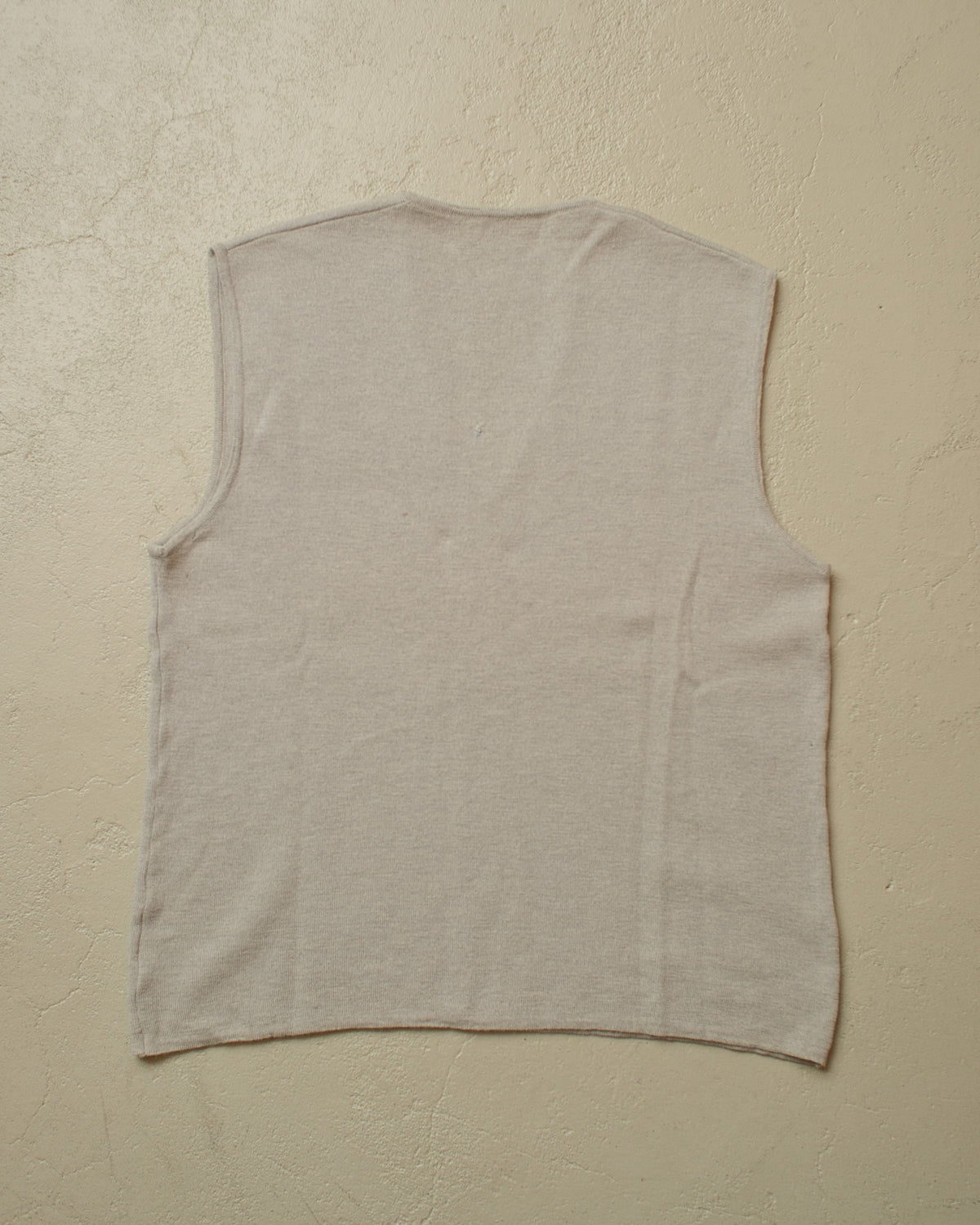1940s/50s German Wool Knit Vest grey - M/L