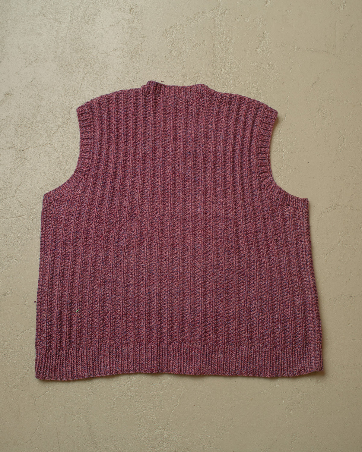 1970s German Handmade Wool Knit Vest purple - L/XL