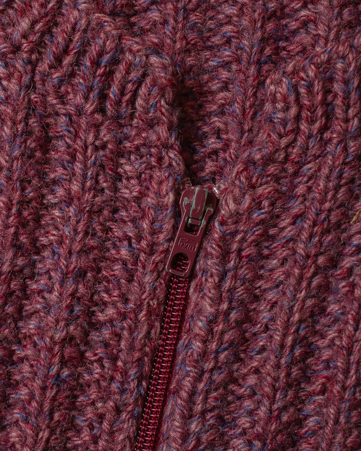 1970s German Handmade Wool Knit Vest purple - L/XL
