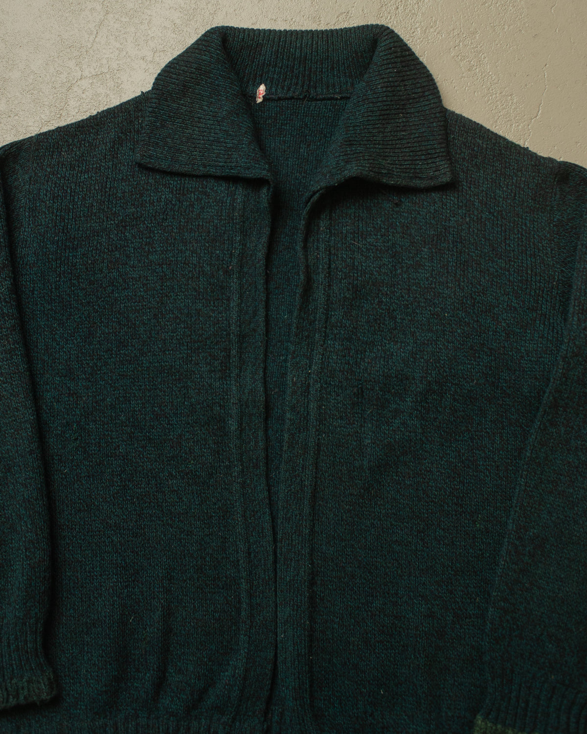 1950s/60s Wool Knit Jacket green - L/XL