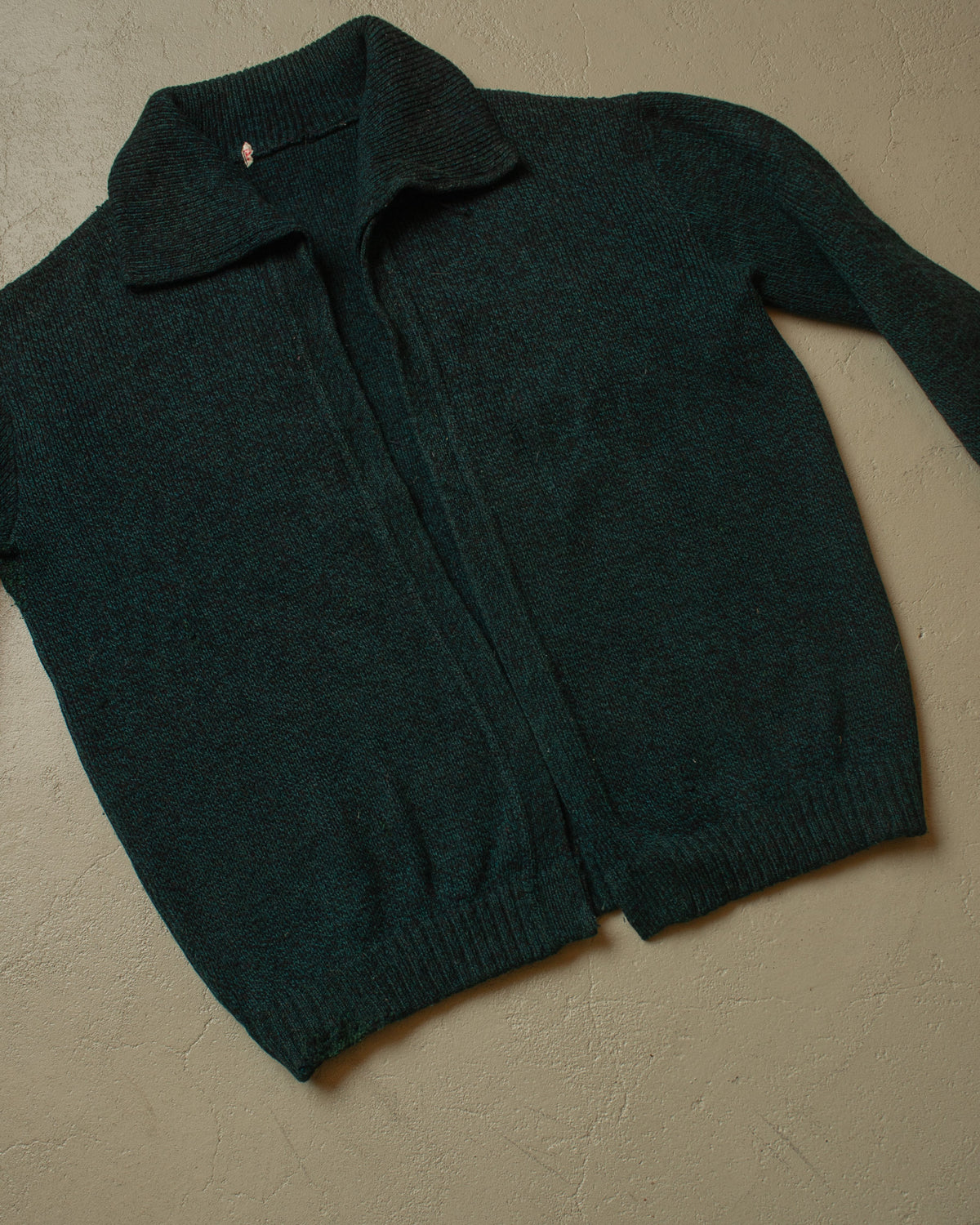 1950s/60s Wool Knit Jacket green - L/XL