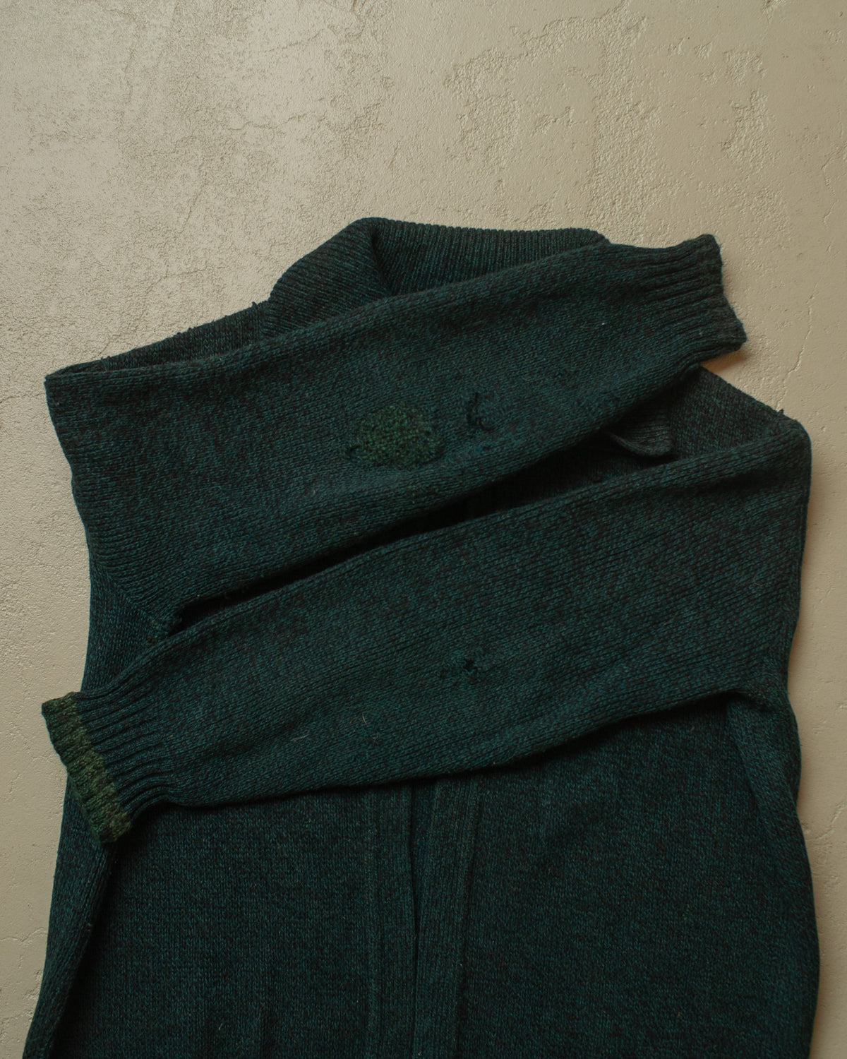1950s/60s Wool Knit Jacket green - L/XL