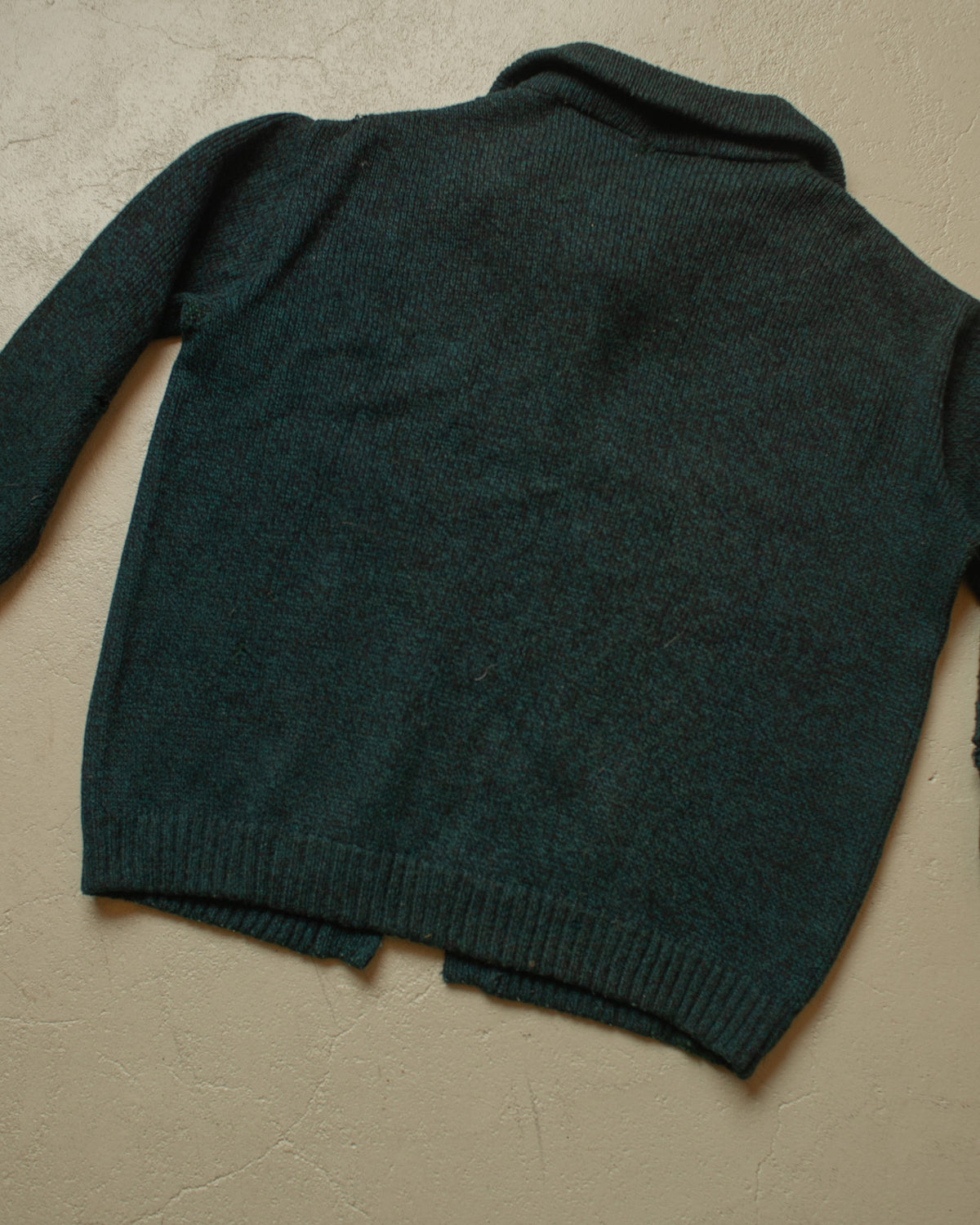 1950s/60s Wool Knit Jacket green - L/XL