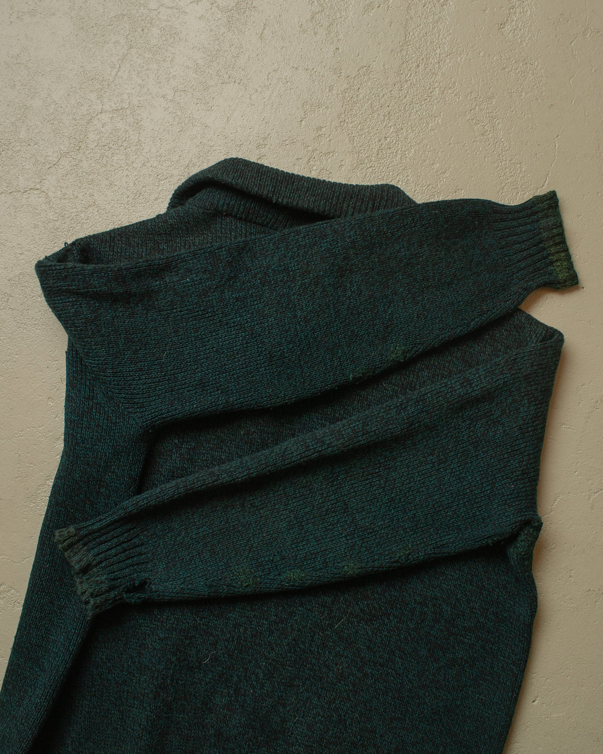 1950s/60s Wool Knit Jacket green - L/XL