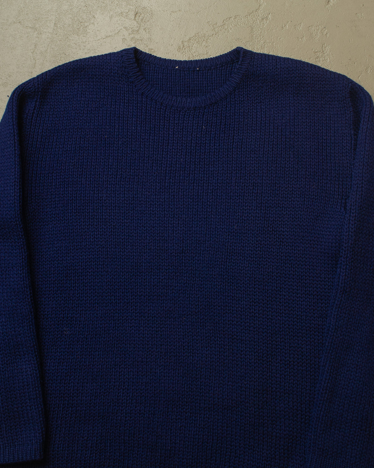 1960s German Ski Wool Knit Sweater blue - M/L