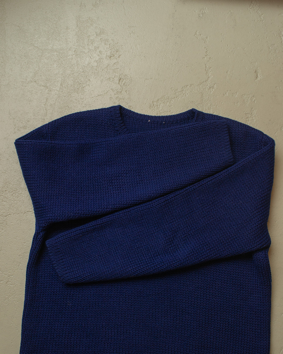 1960s German Ski Wool Knit Sweater blue - M/L