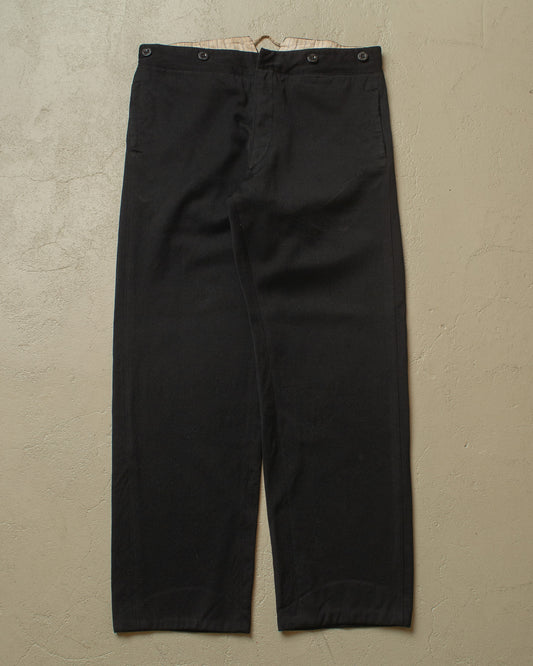 1920s German Wool Suit Pants black - W32 L28