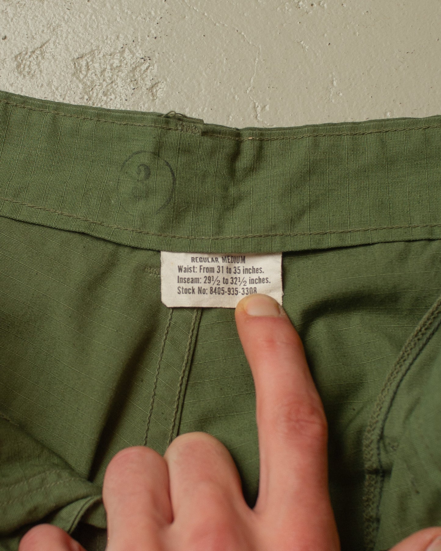 1969 M65 OG-107 Ripstop Pants green - W34 L31