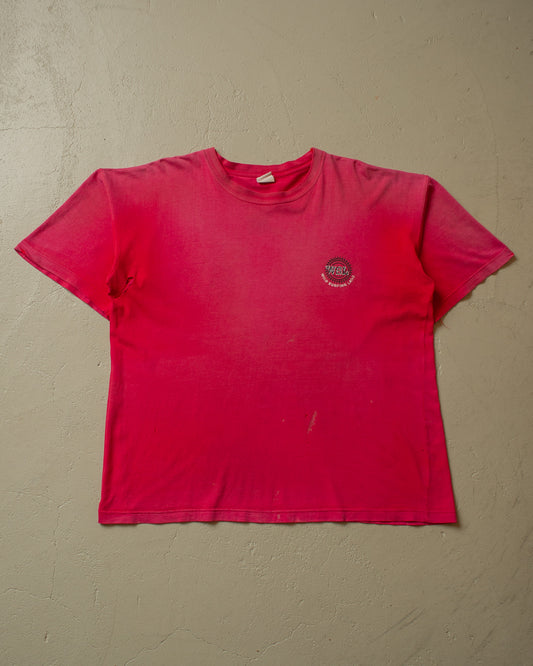 1990s distressed "Wild Surfer Land" T-shirt red - L/XL