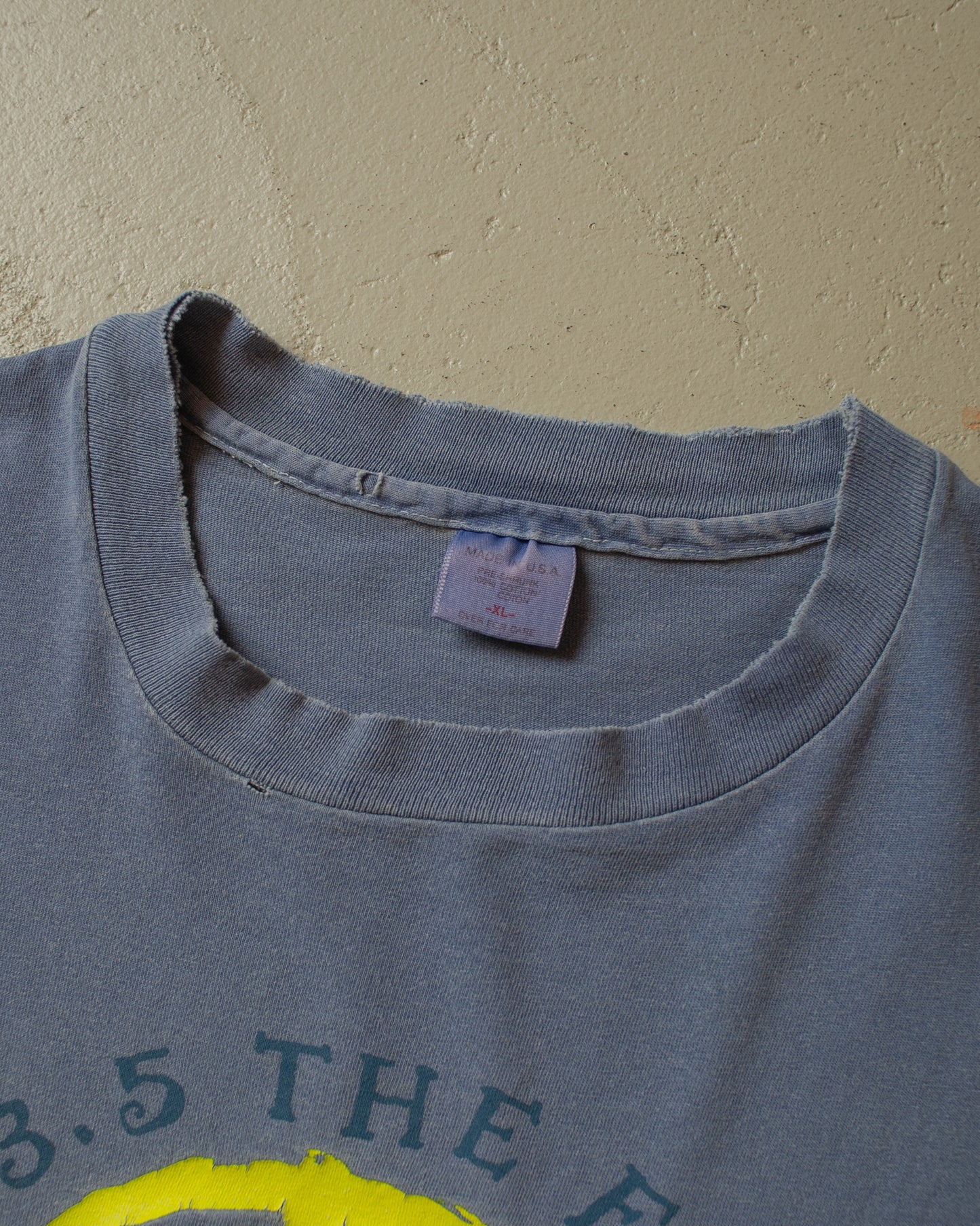 1990s distressed The Fox 103.5 T-shirt blue - XL/XXL